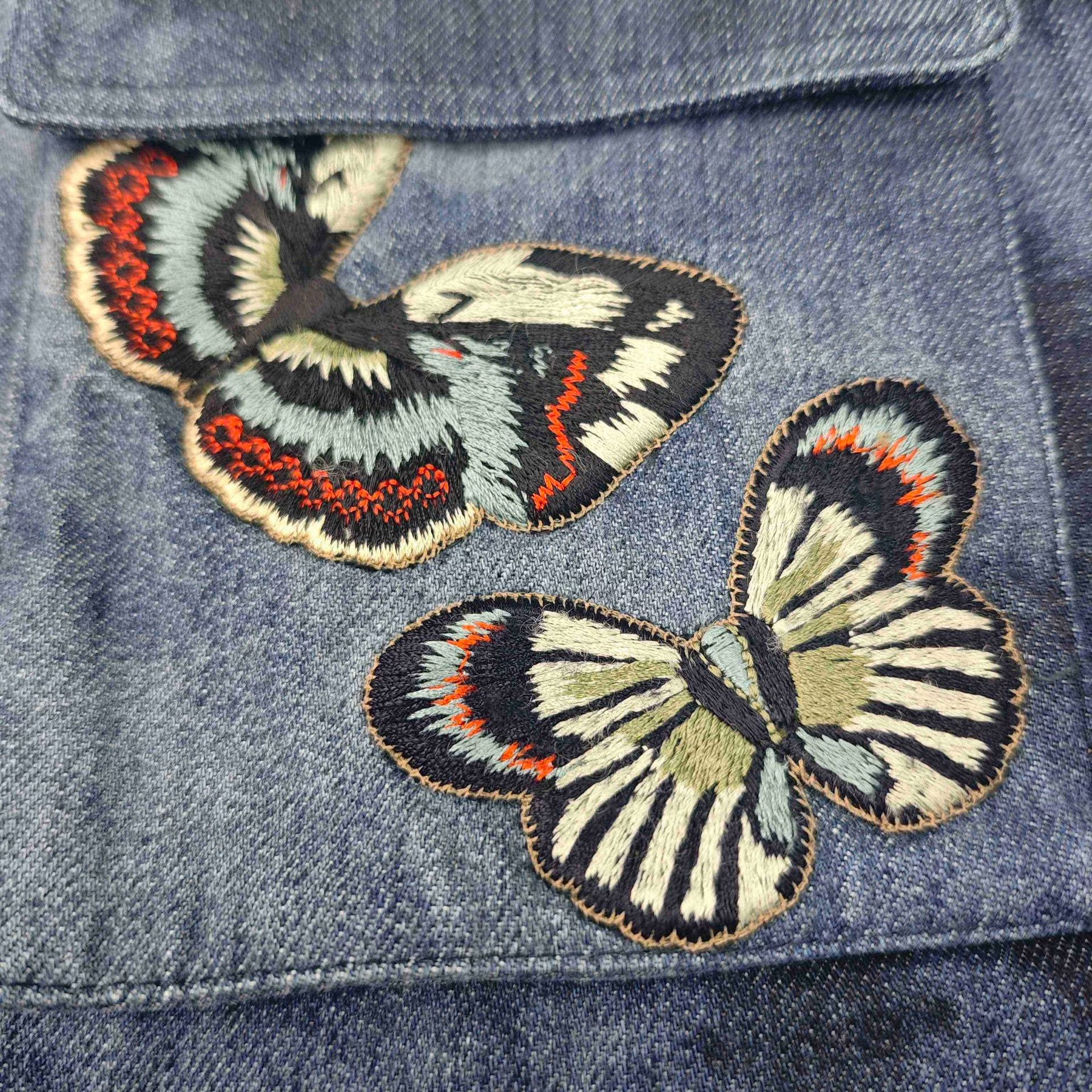 Valentino Valentino Heavy Embroidered Butterfly Denim Jacket Size S / US 4 / IT 40 - 7 Thumbnail