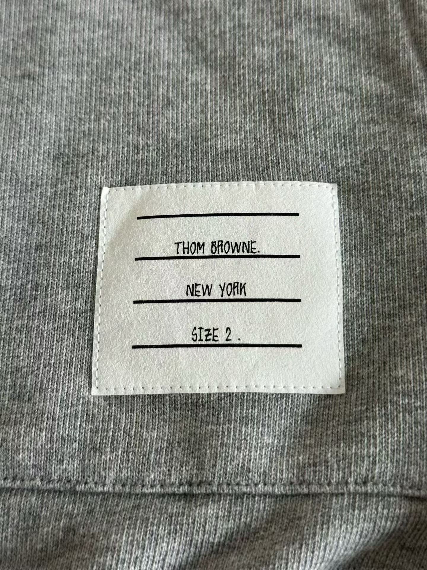 Thom Browne Thom Browne Gray Knit Stripe Hoodie Size US M / EU 48-50 / 2 - 5 Thumbnail
