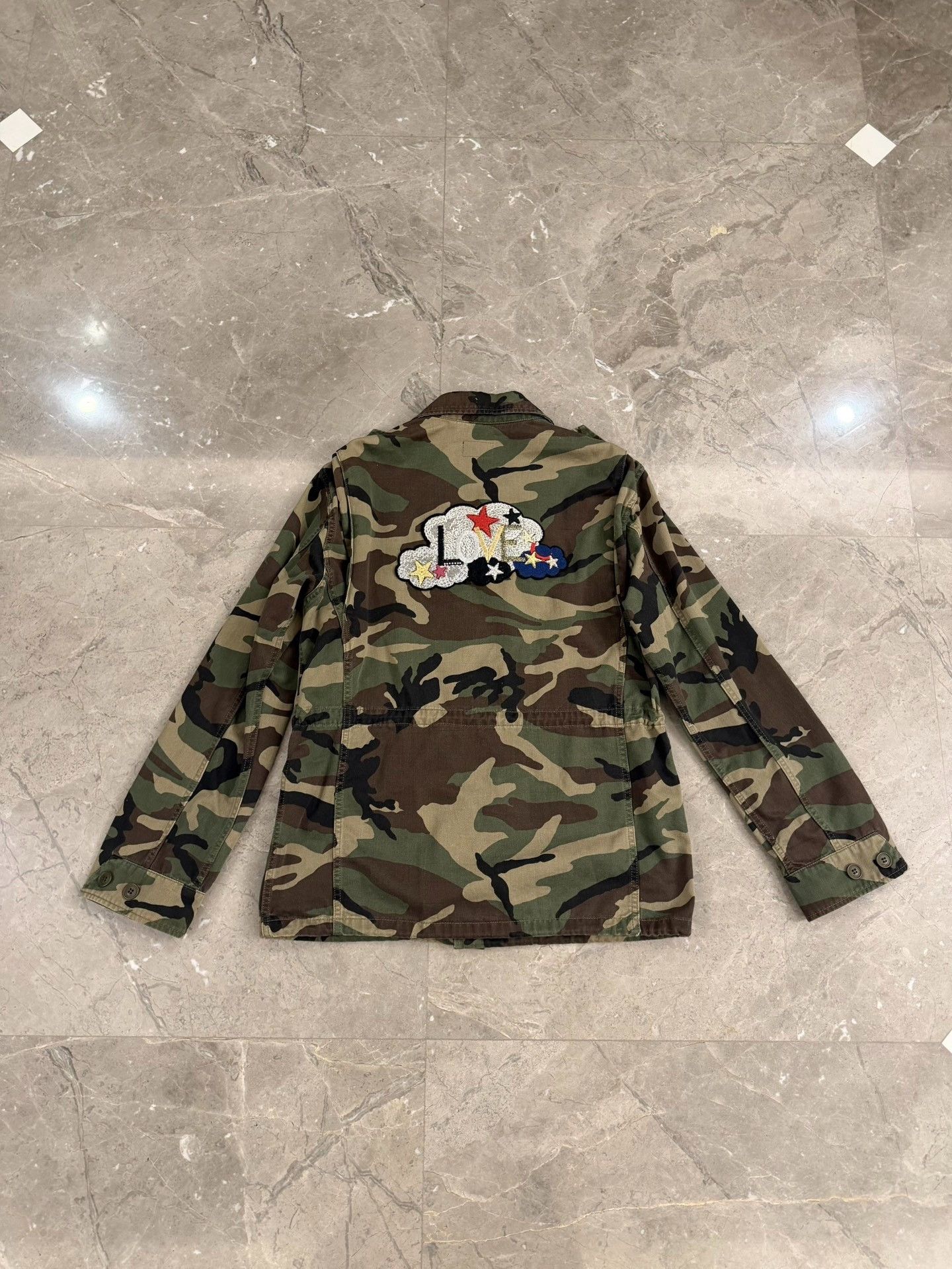 Saint Laurent Paris Saint Laurent Camo Utility Jacket LOVE Star Size US S / EU 44-46 / 1 - 2 Thumbnail
