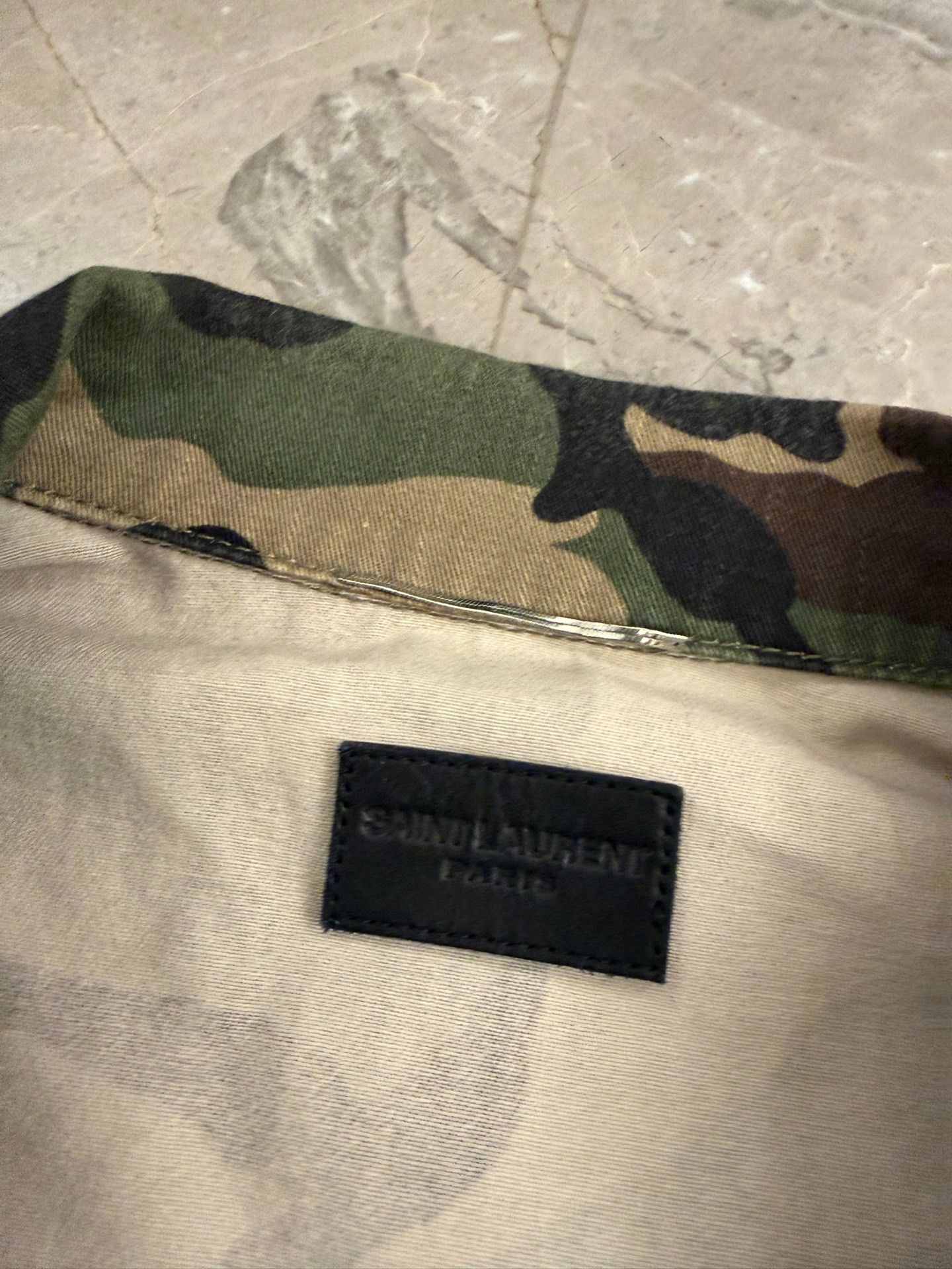Saint Laurent Paris Saint Laurent Camo Utility Jacket LOVE Star Size US S / EU 44-46 / 1 - 8 Thumbnail