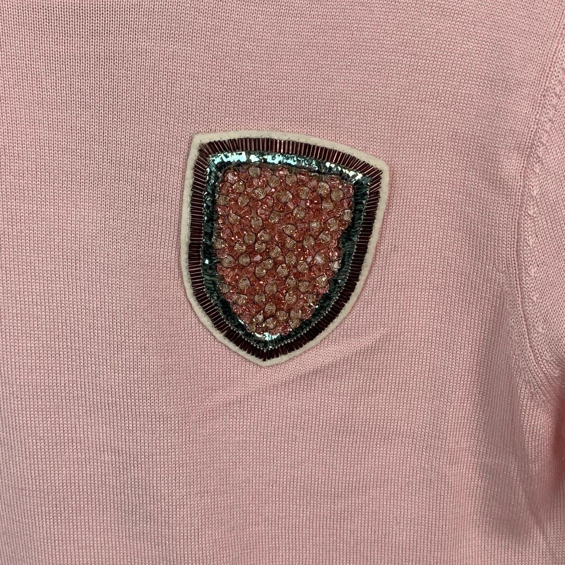 Dior Dior Pink Shield Logo Knit Sweater Size S / US 4 / IT 40 - 2 Thumbnail