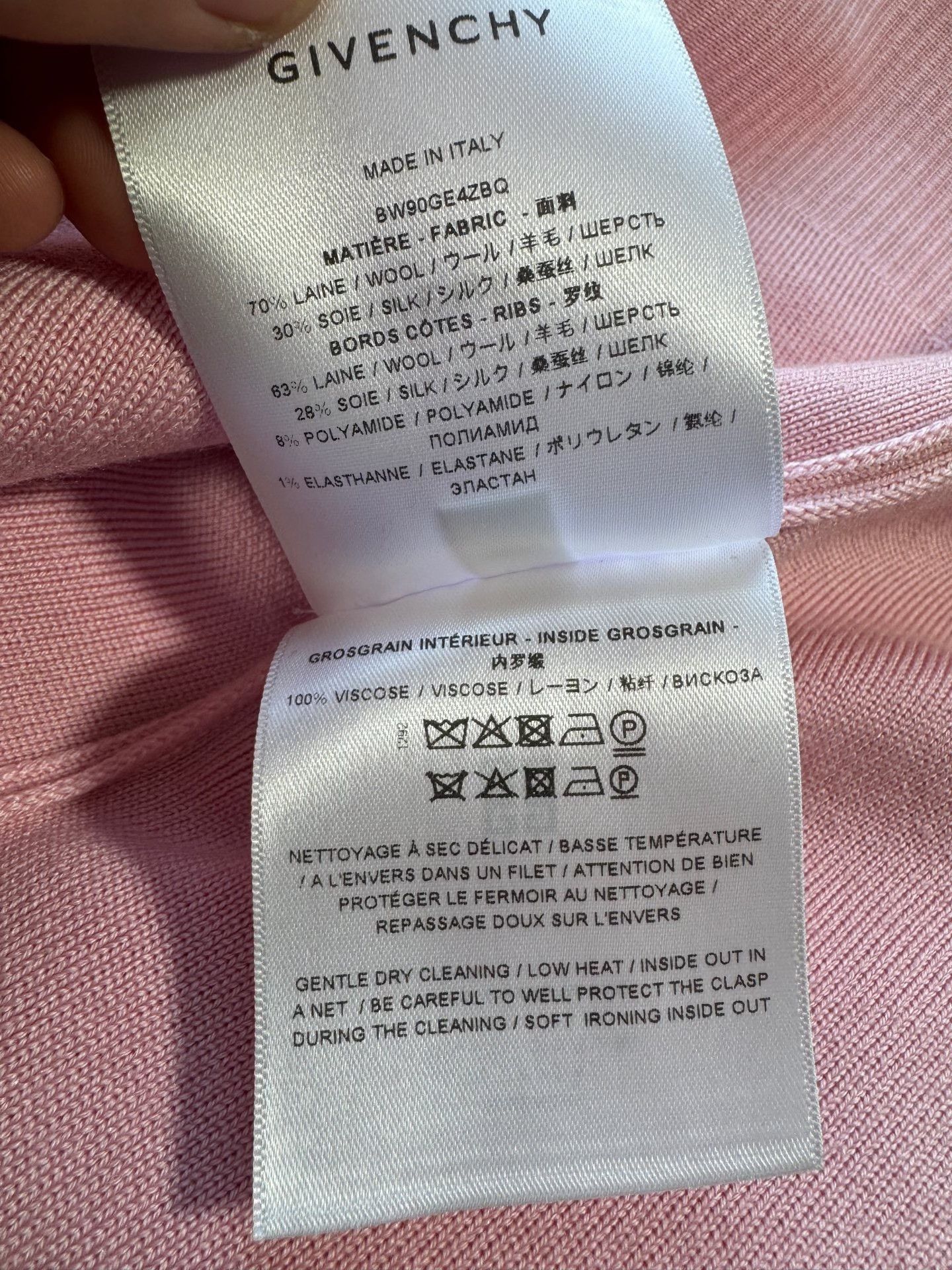Givenchy Givenchy Pink Lock Button Wool Cardigan Size S / US 4 / IT 40 - 4 Thumbnail