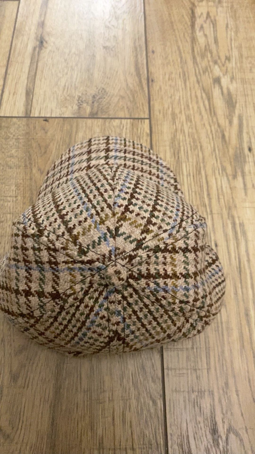 Miu Miu Miu Miu Brown Beige Houndstooth Wool Cap Size ONE SIZE - 2 Thumbnail