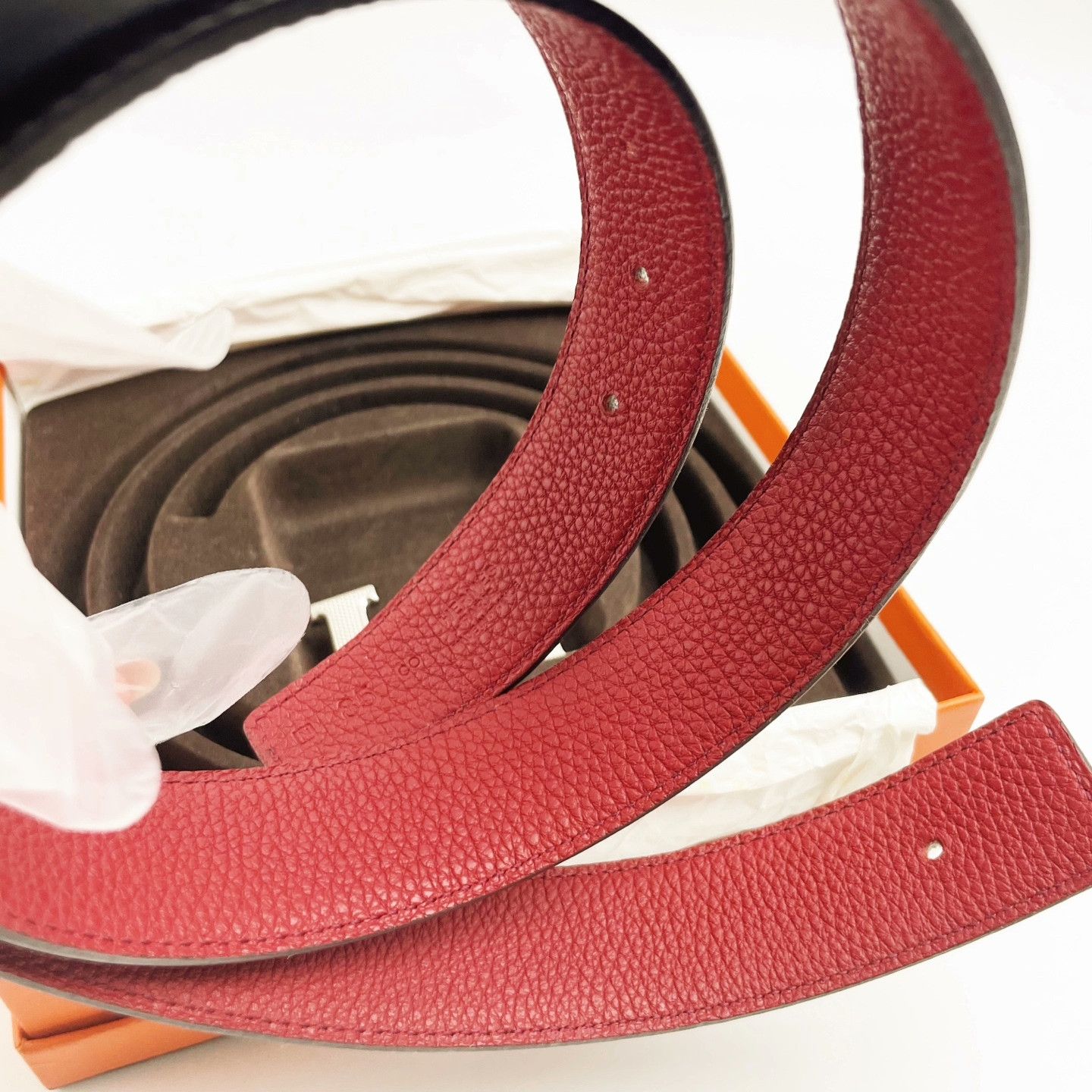 Hermes Hermes Double-Sided H Belt Silver Buckle Size ONE SIZE - 4 Thumbnail