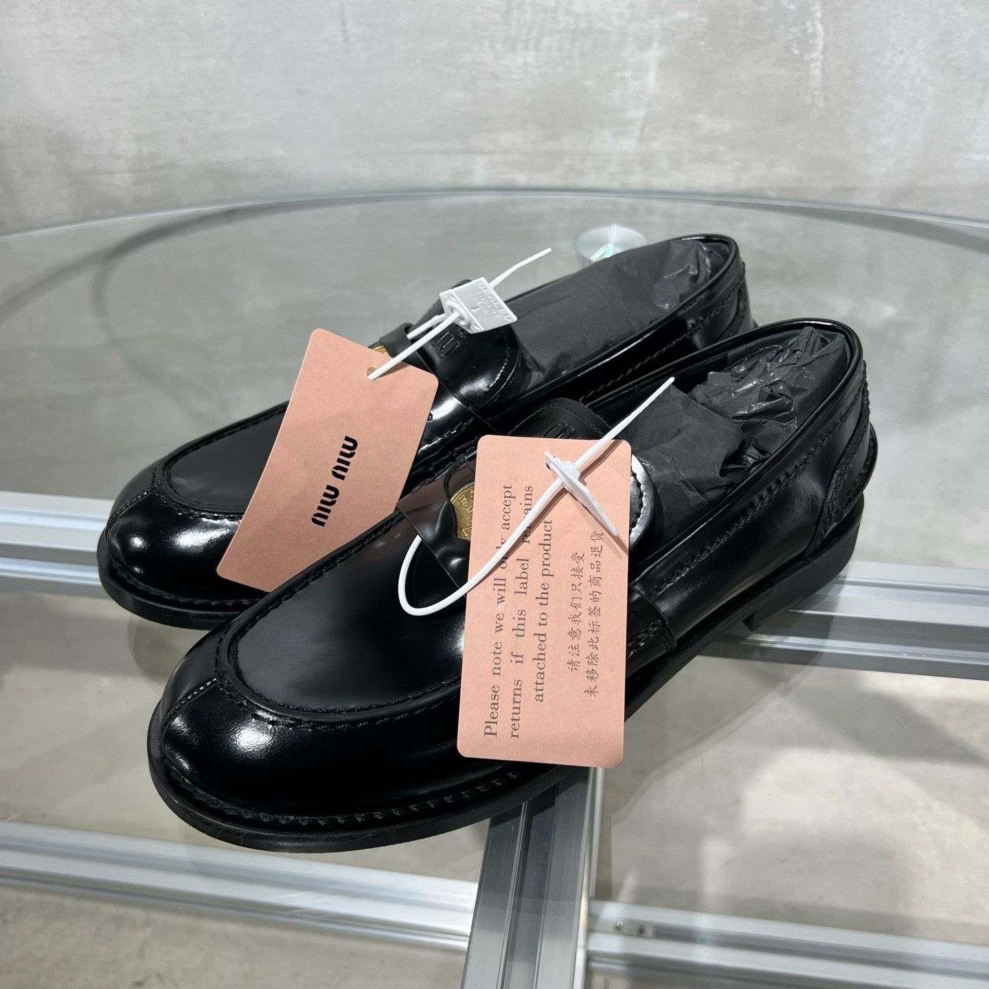 Miu Miu Miu Miu 25SS Gold Coin Loafers Size US 5.5 / IT 35.5 - 2 Thumbnail