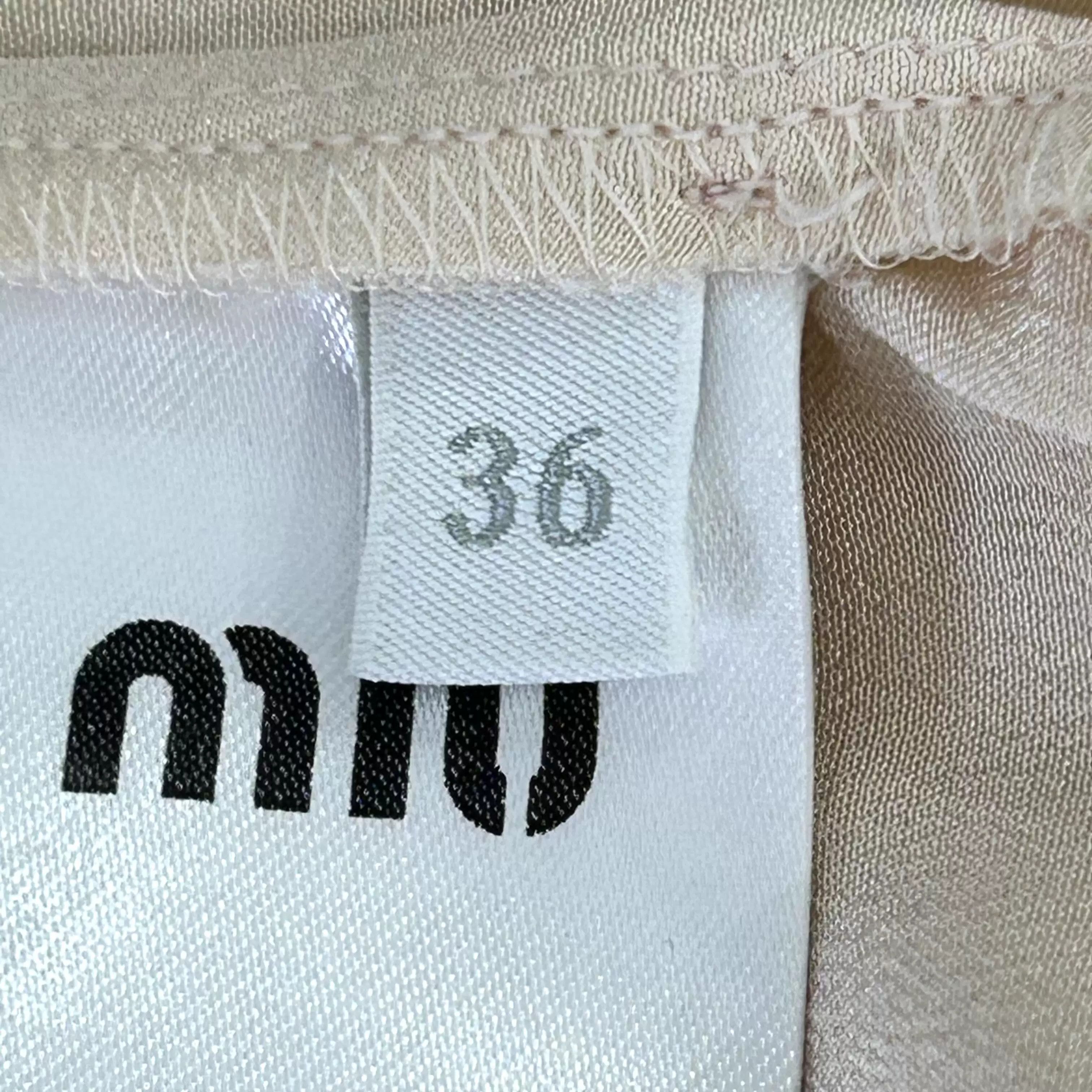 Miu Miu Miumiu Lace Silk Short-Sleeve Top Size XS / US 0-2 / IT 36-38 - 5 Thumbnail