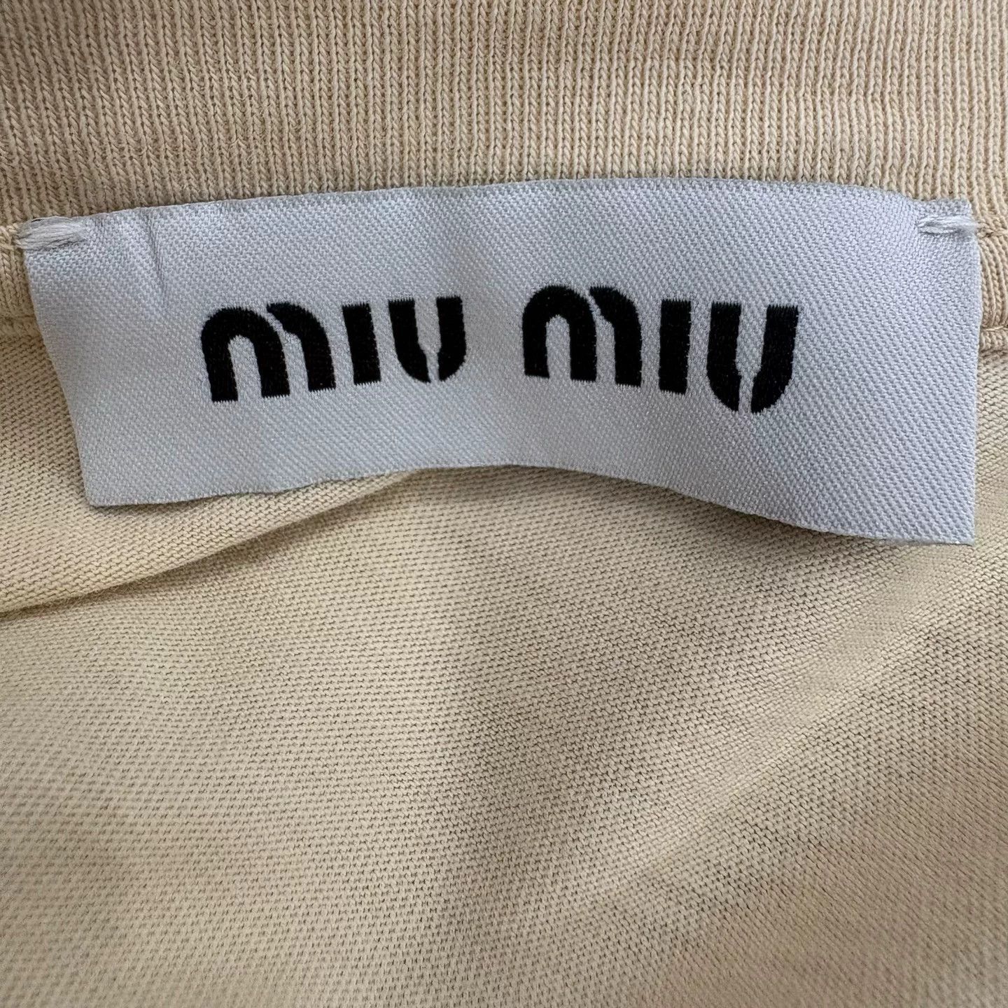 Miu Miu MIUMIU Layered Logo Long-sleeve T-shirt Size M / US 6-8 / IT 42-44 - 3 Thumbnail