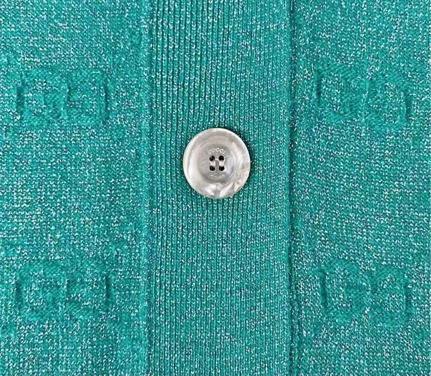 Gucci Gucci Lake Green Double G Knit Cardigan Size US M / EU 48-50 / 2 - 5 Thumbnail