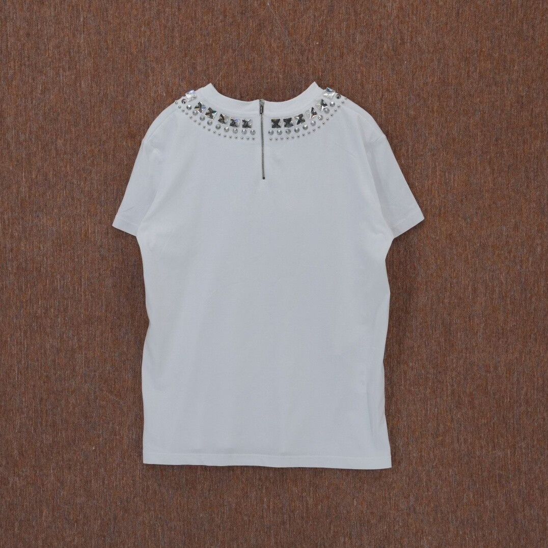 Miu Miu MIU MIU Rhinestone Logo Short-Sleeve Top Size S / US 4 / IT 40 - 2 Thumbnail