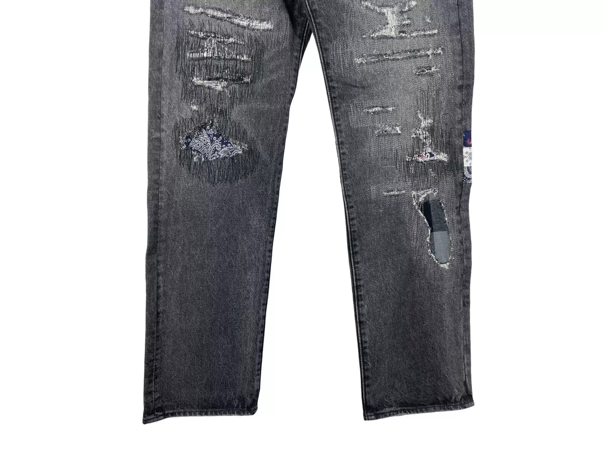 Levi's Levi's x CLOT 501 Black Distressed Jeans Size US 30 / EU 46 - 4 Thumbnail