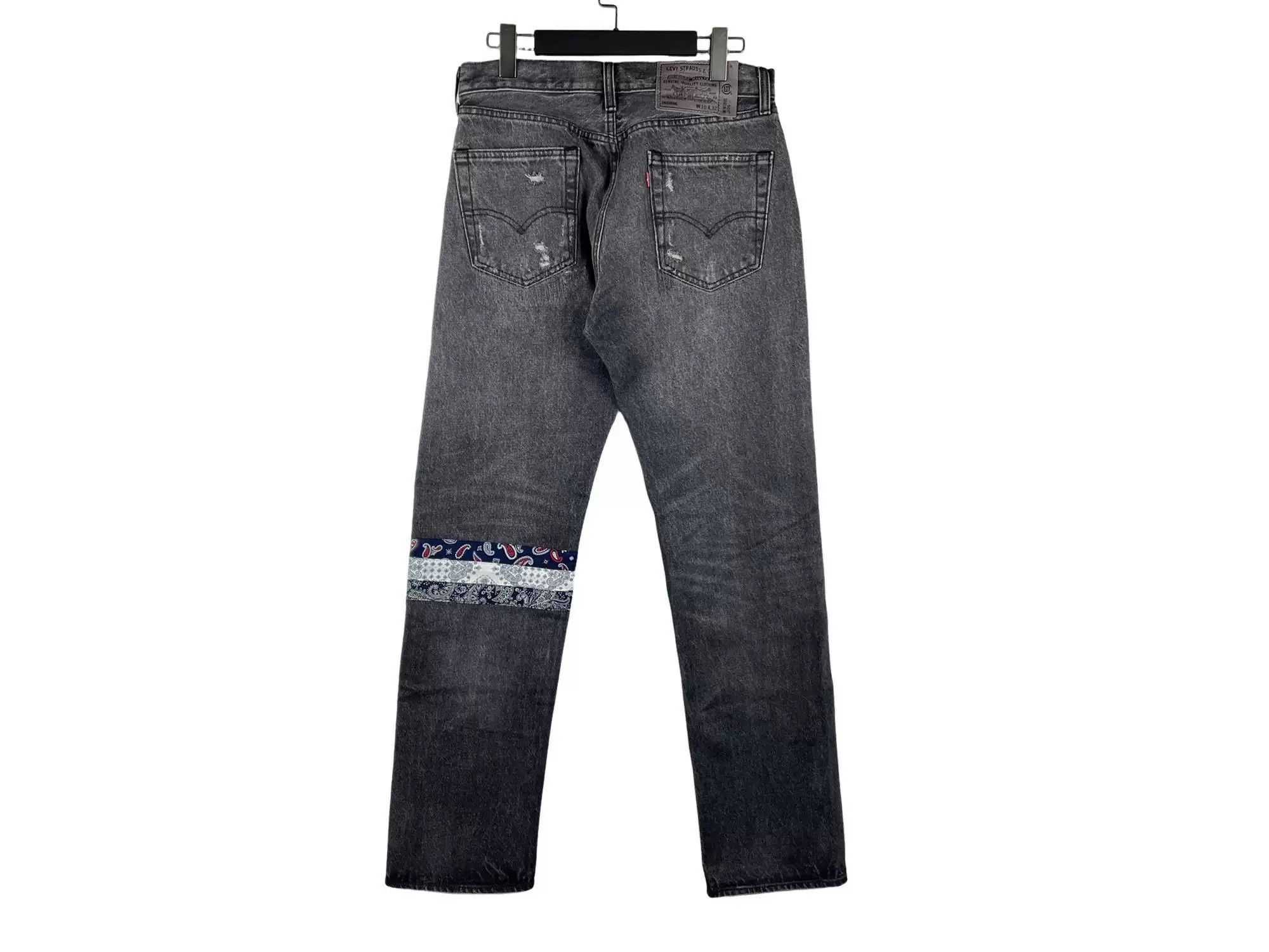 Levi's Levi's x CLOT 501 Black Distressed Jeans Size US 30 / EU 46 - 2 Thumbnail