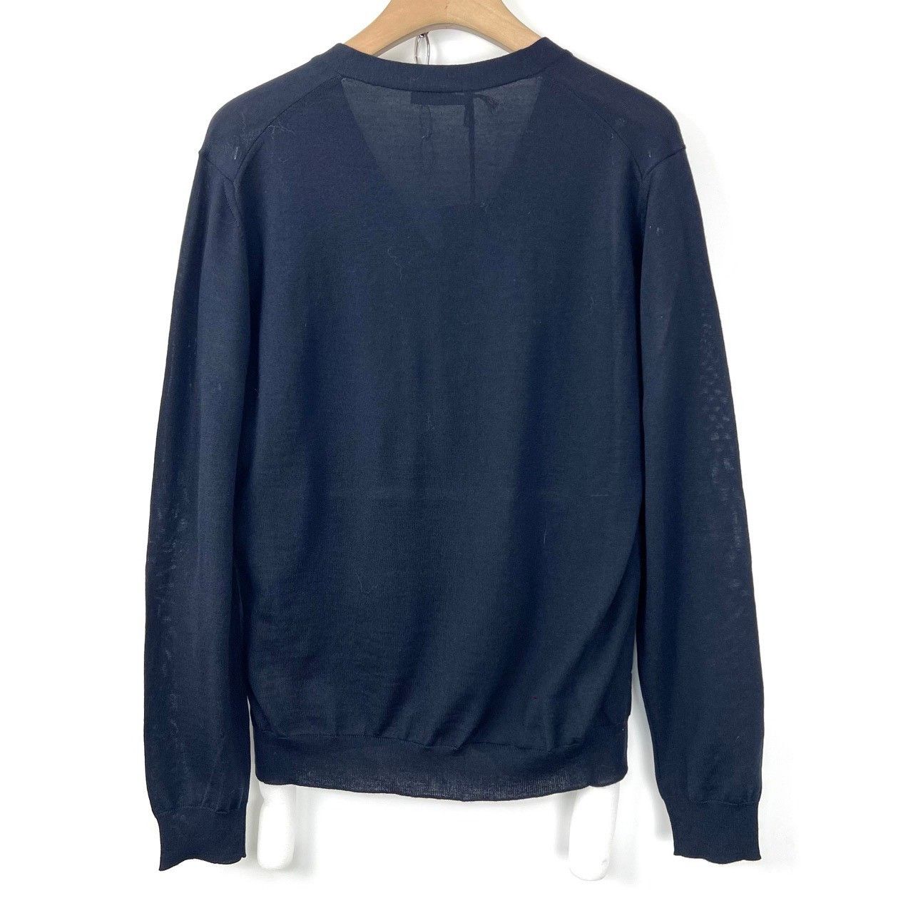 Prada Prada Dark Blue V-Neck Knit Cardigan Size US M / EU 48-50 / 2 - 2 Thumbnail