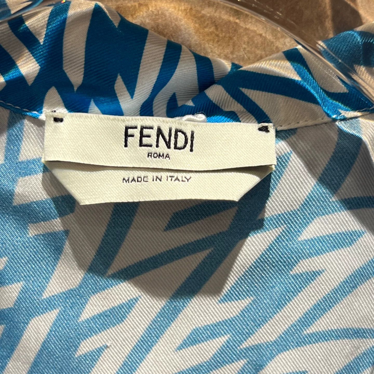 Fendi Fendi Blue FF Logo Silk Shirt Shorts Set Size S / US 4 / IT 40 - 6 Thumbnail