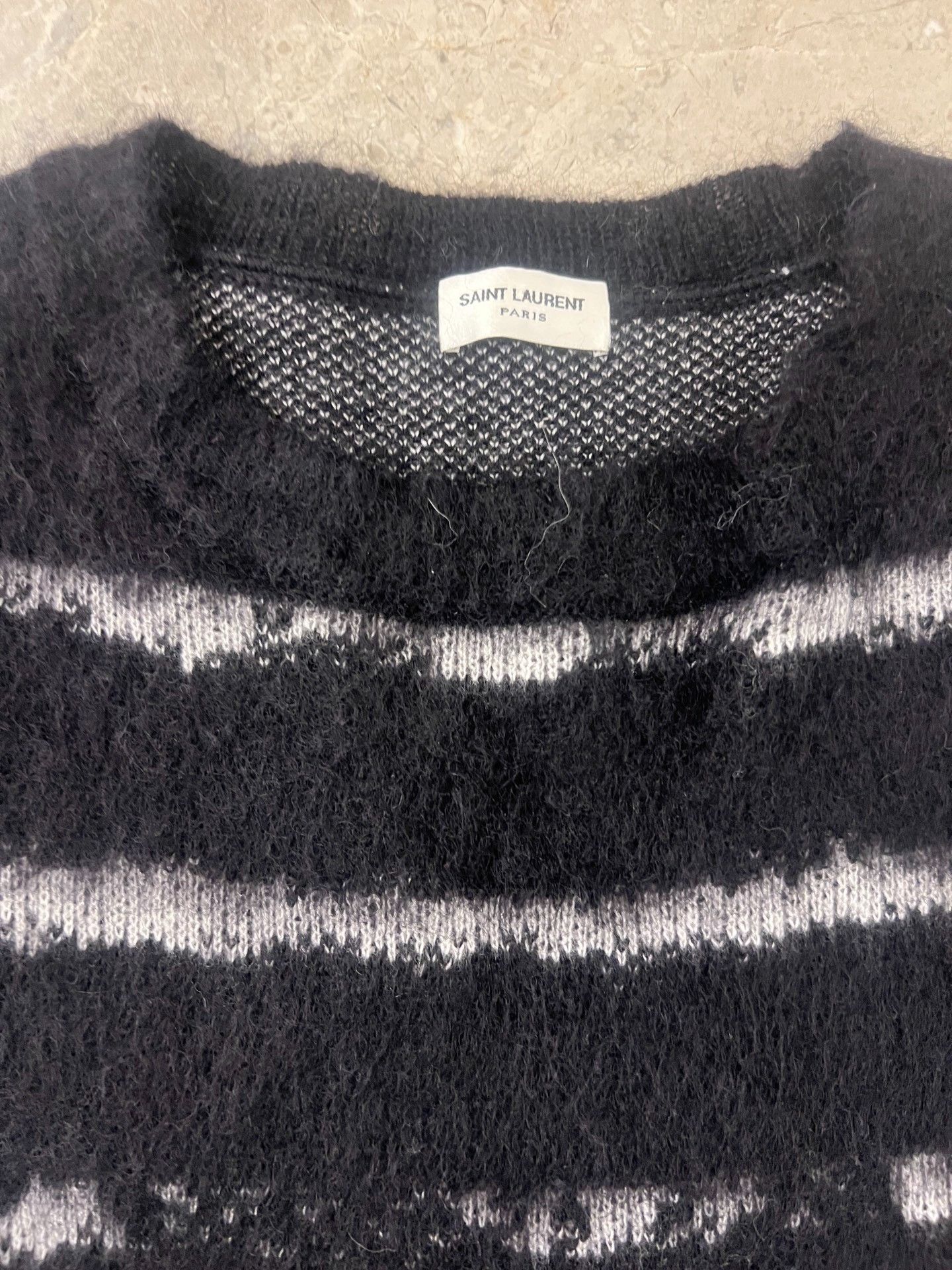 Saint Laurent Paris Saint Laurent Striped Mohair Sweater Size US M / EU 48-50 / 2 - 3 Thumbnail