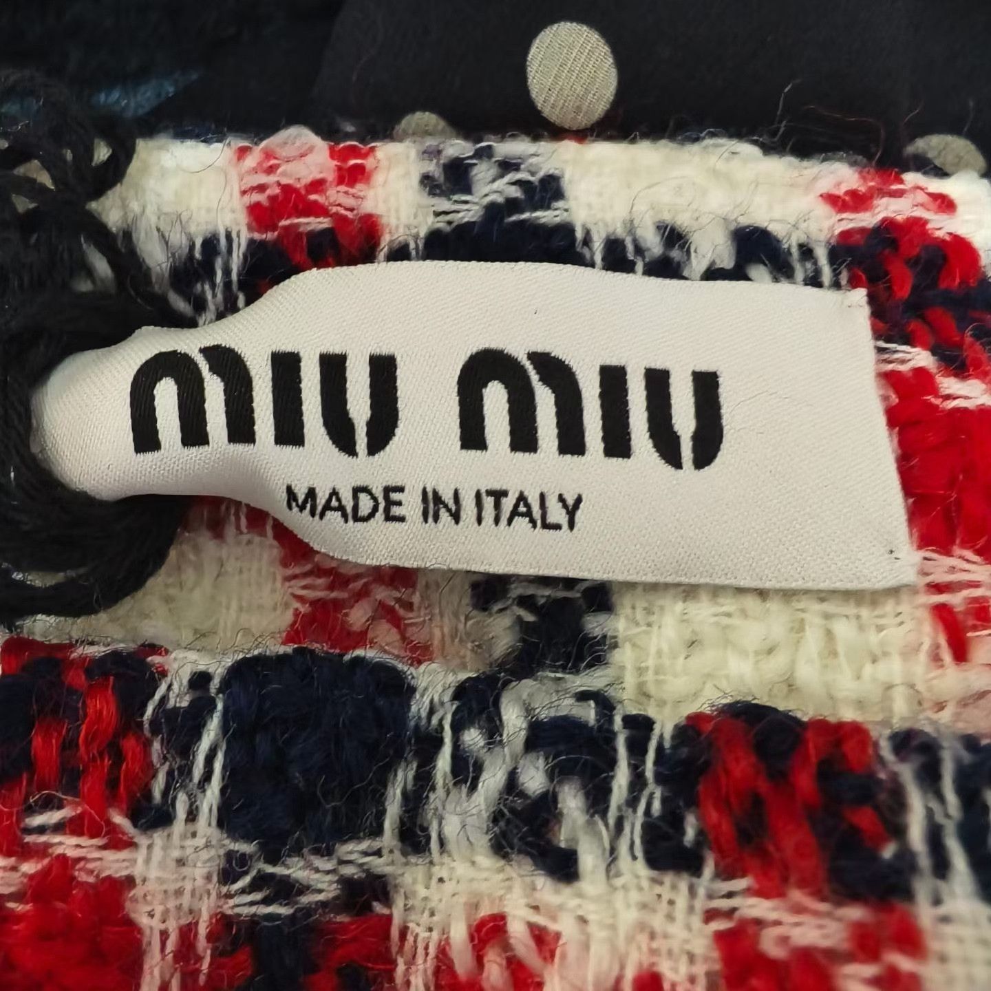 Miu Miu Miu Miu Red Black Checkered Woven Skirt Size 40" / US 18 - 4 Thumbnail