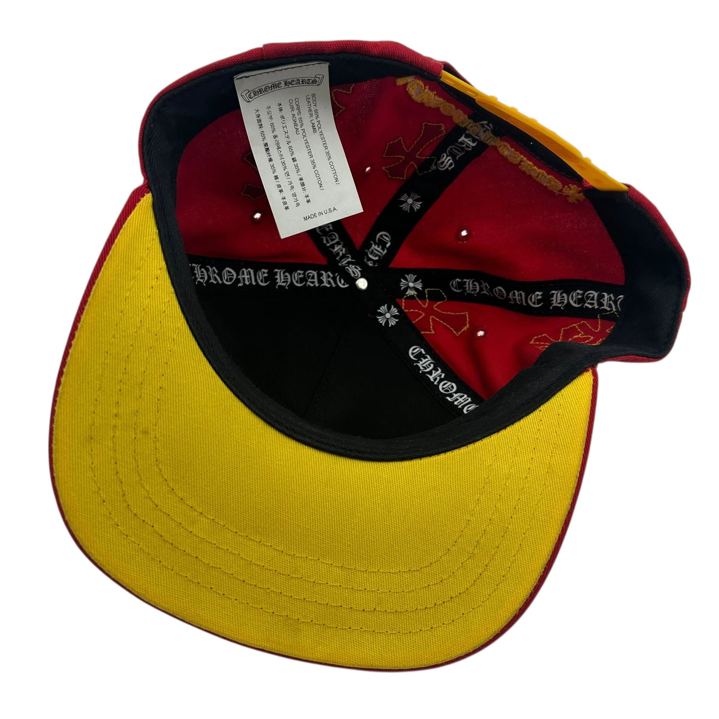 Chrome Hearts Patch Hat "Red/Yellow" Size ONE SIZE - 4 Thumbnail