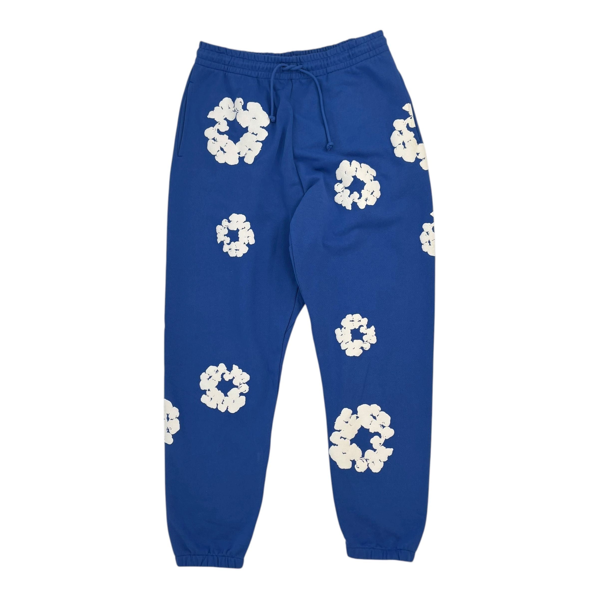 DENIM TEARS The Cotton Wreath Sweatpants Royal Blue Size US 34 / EU 50 - 2 Thumbnail