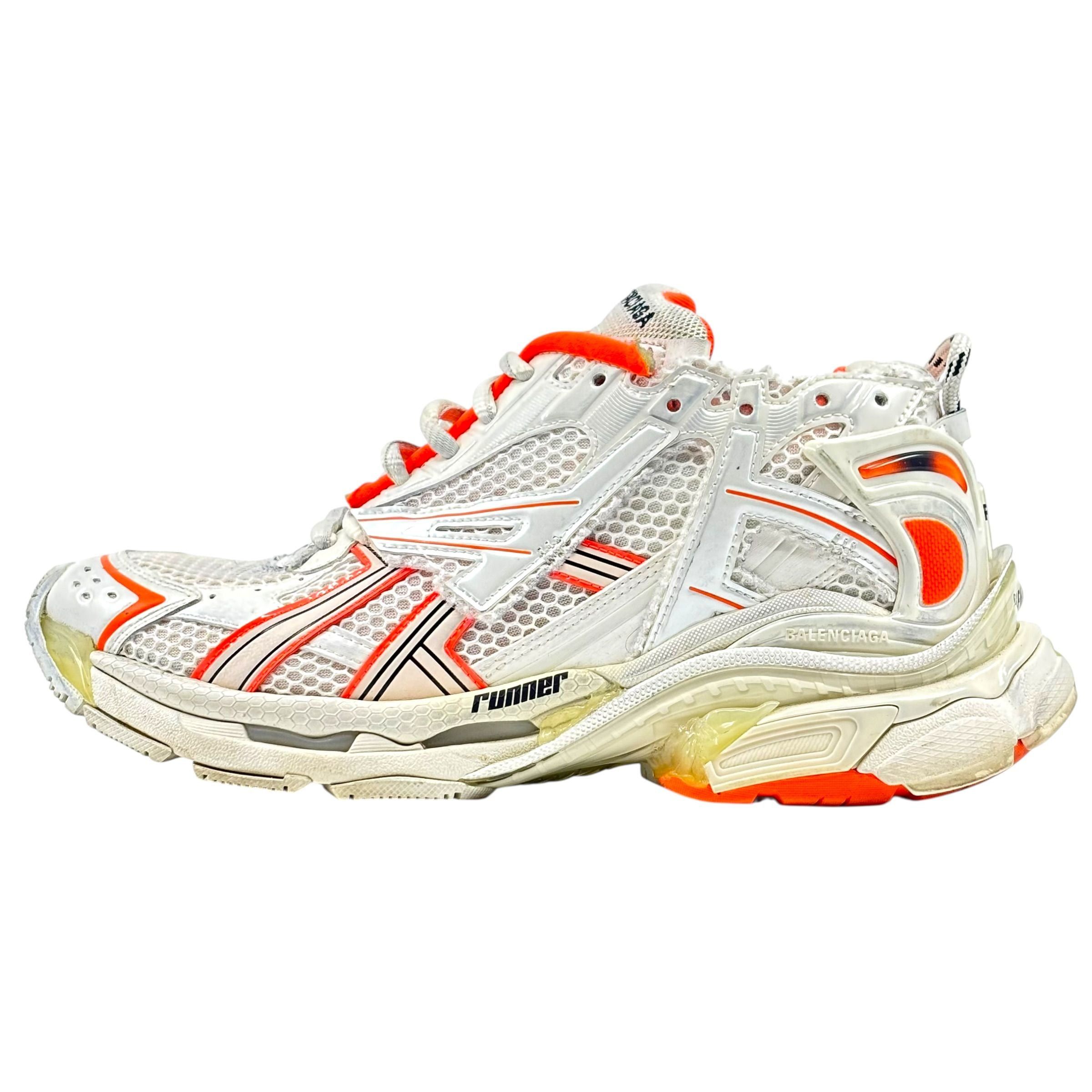 Balenciaga Runner Sneaker Orange & White Size US 7.5 / EU 40-41 - 3 Thumbnail