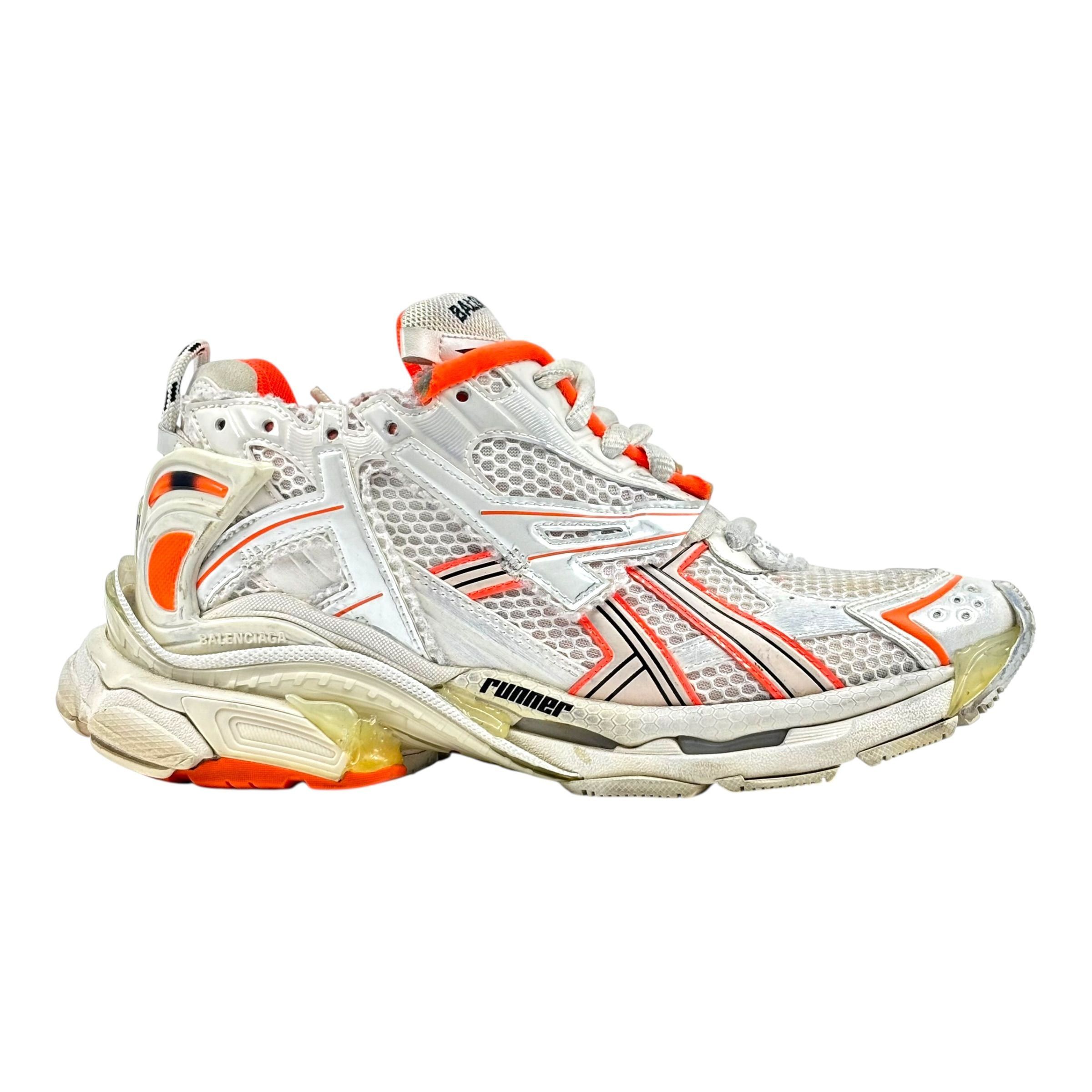 Balenciaga Runner Sneaker Orange & White Size US 7.5 / EU 40-41 - 2 Thumbnail