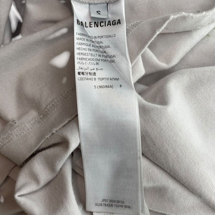 Balenciaga Paris Liberty Tee White Size US S / EU 44-46 / 1 - 4 Thumbnail
