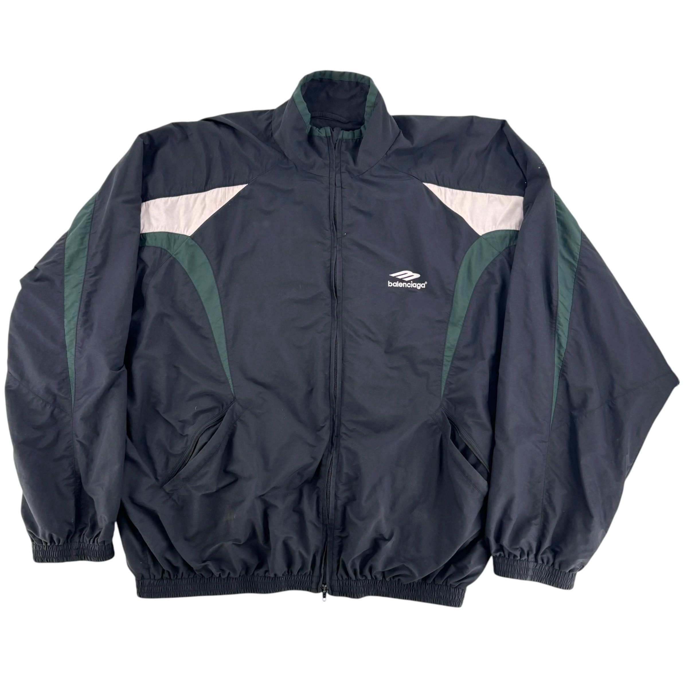 Balenciaga Track Jacket Black Green Size US XL / EU 56 / 4 - 2 Thumbnail