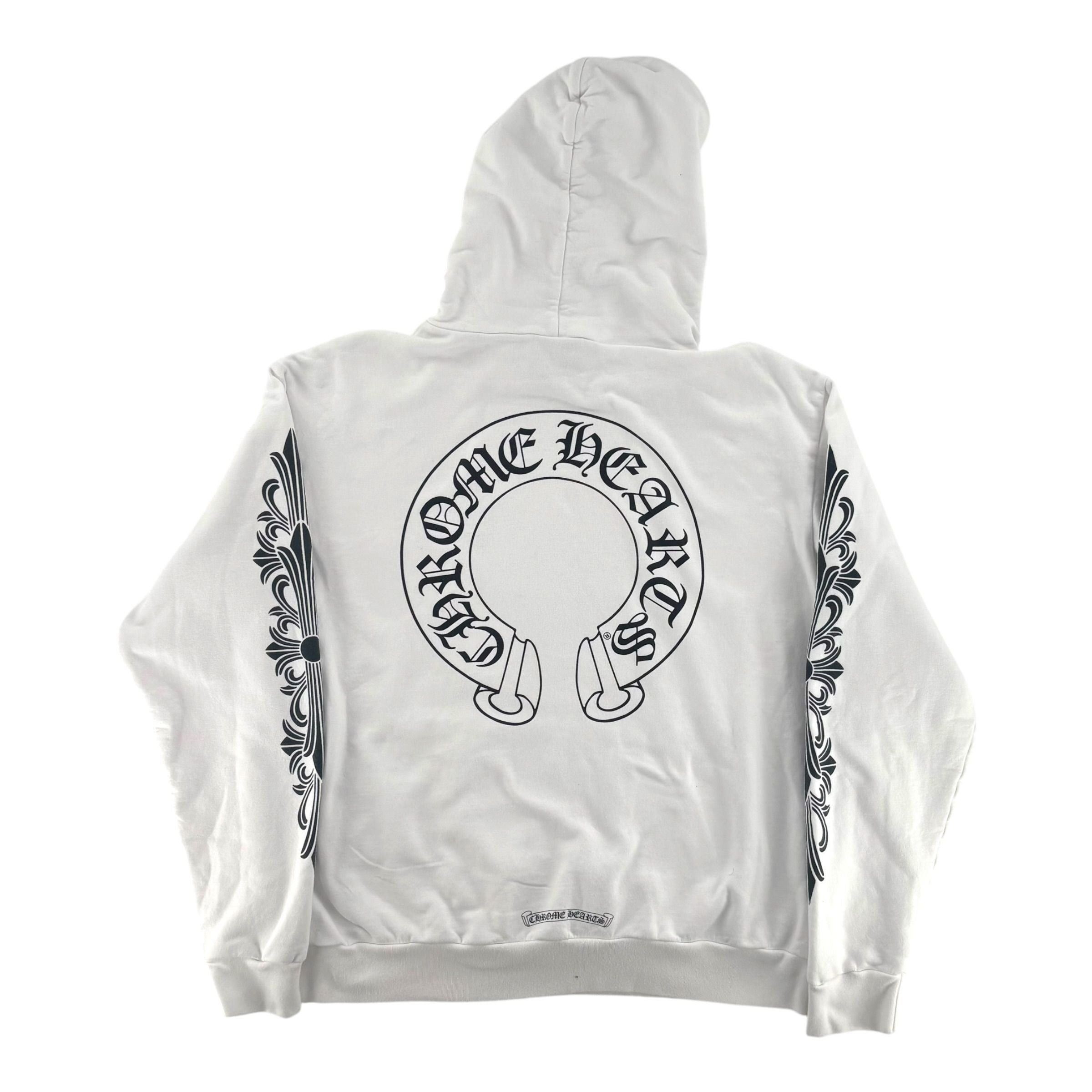 Chrome Hearts Floral Horseshoe Hoodie White Size US M / EU 48-50 / 2 - 3 Thumbnail