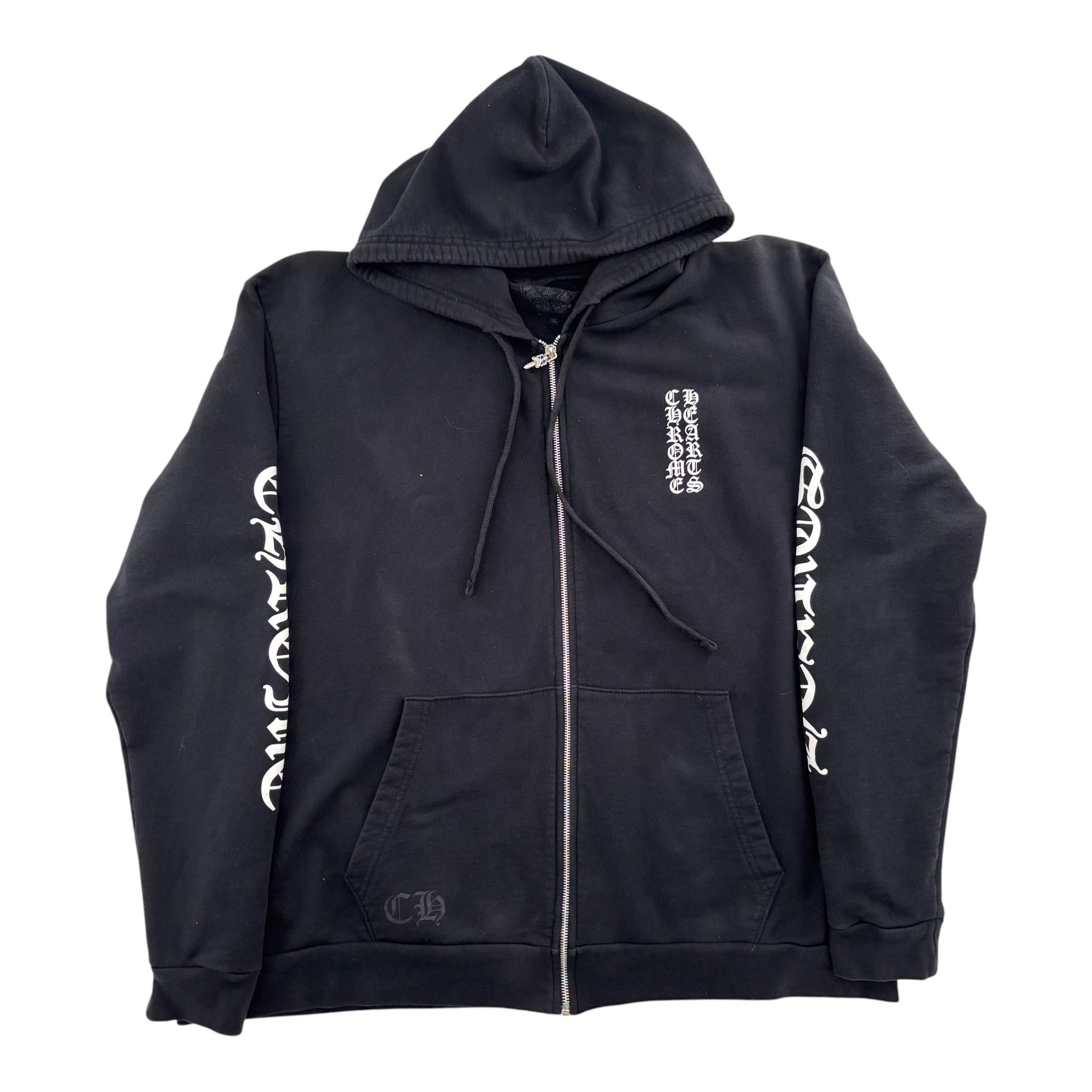 Chrome Hearts Vertical Letter Zip Hoodie Black Size US XL / EU 56 / 4 - 2 Thumbnail