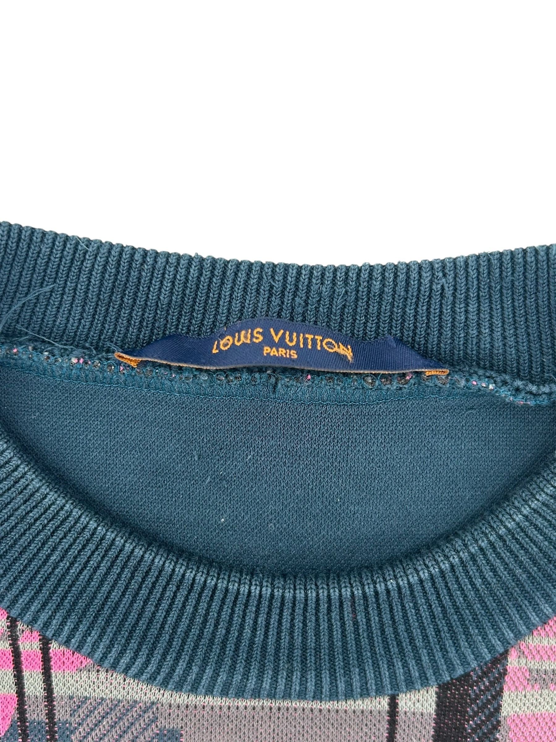 Louis Vuitton Pink Monogram Jacquard Sweater Size US M / EU 48-50 / 2 - 2 Thumbnail