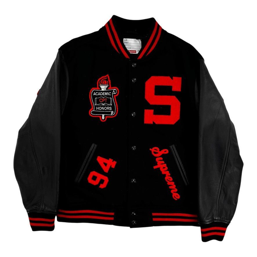 Supreme Team Varsity Jacket Black Size US L / EU 52-54 / 3 - 2 Thumbnail