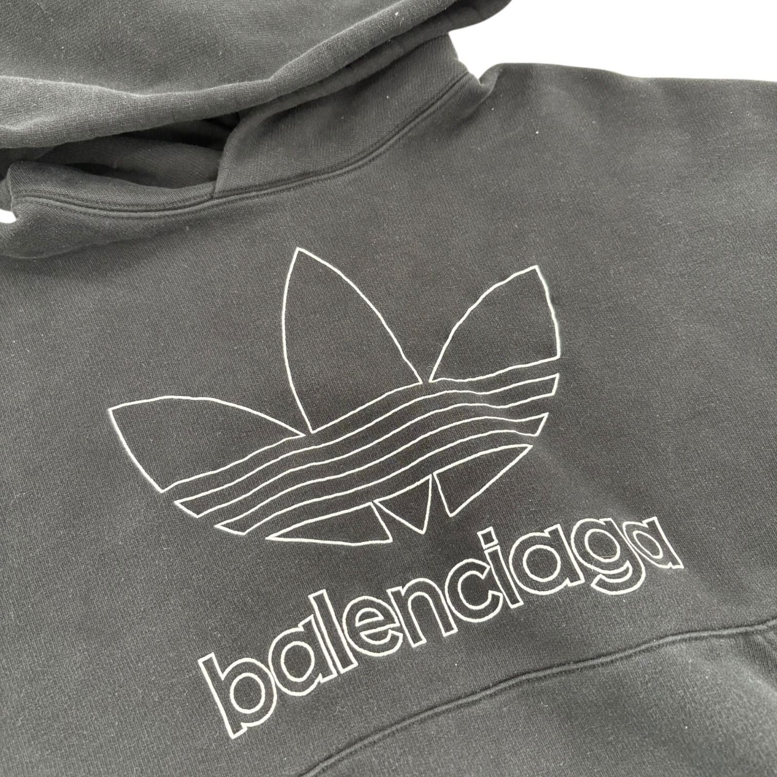 Balenciaga Adidas Hoodie Black Size US M / EU 48-50 / 2 - 2 Thumbnail