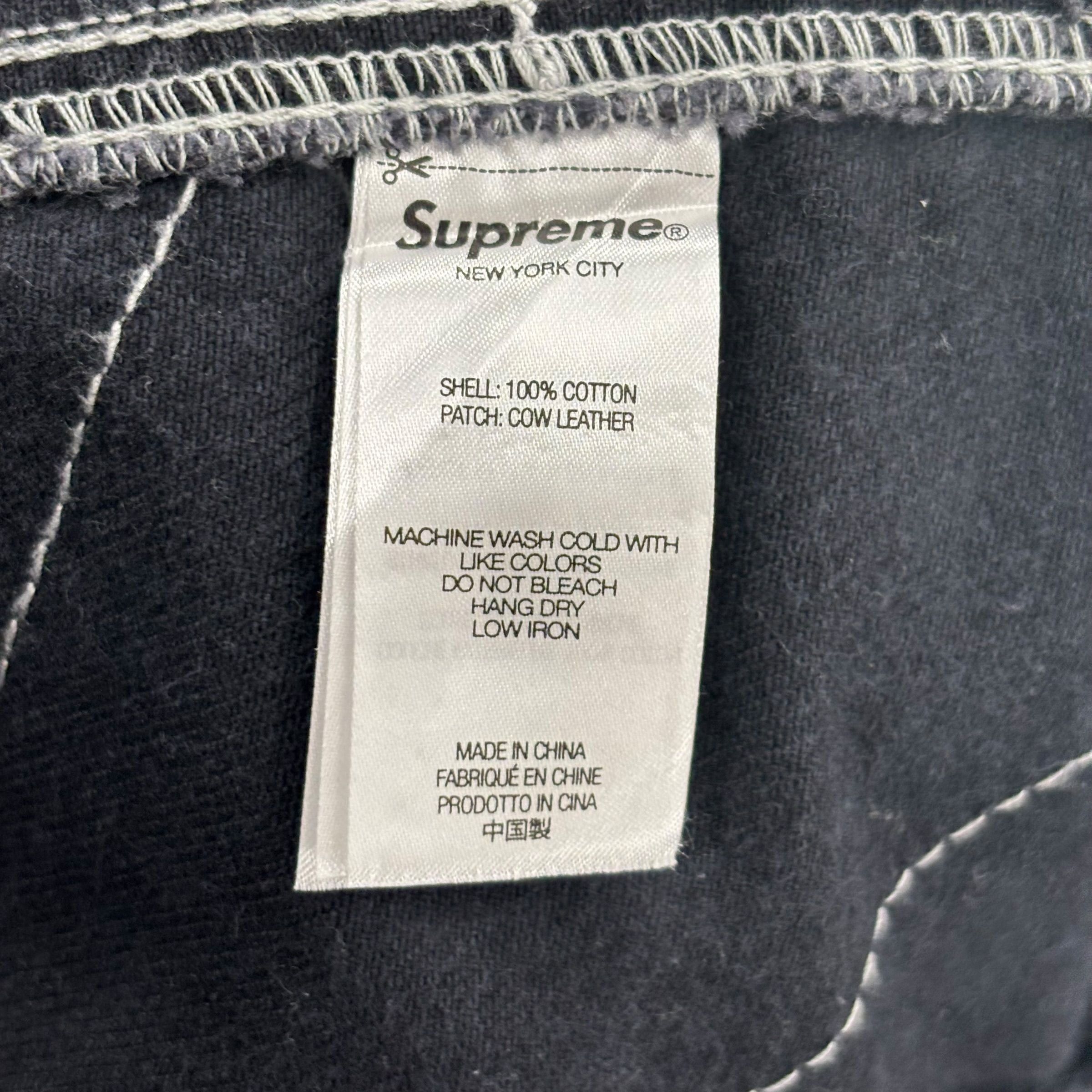 Supreme Radial Embroidered Denim Trucker Jacket Black Size US XXL / EU 58 / 5 - 4 Thumbnail
