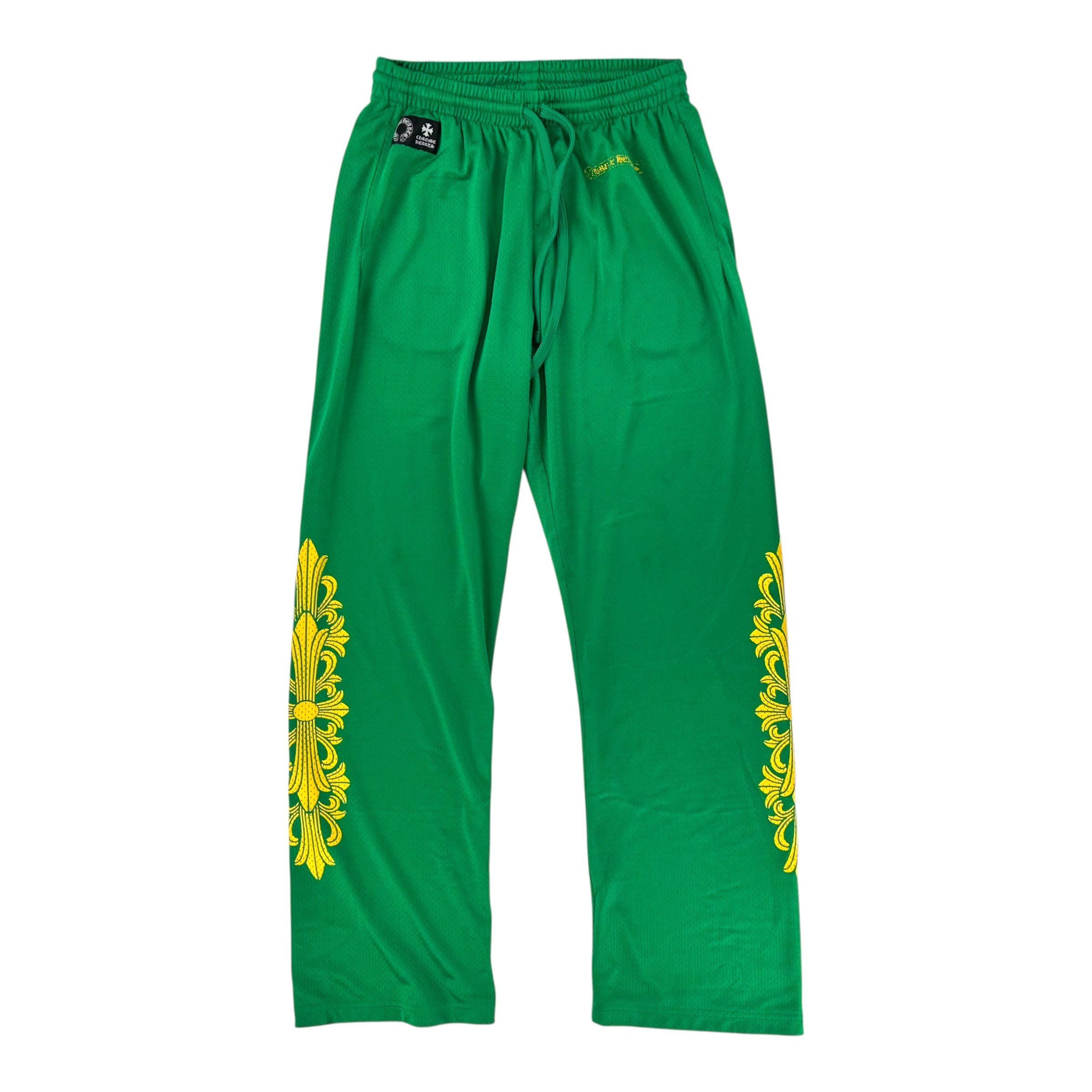 Chrome Hearts Floral Mesh Jersey Pants Green/Yellow Size US L / EU 52-54 / 3 - 2 Thumbnail