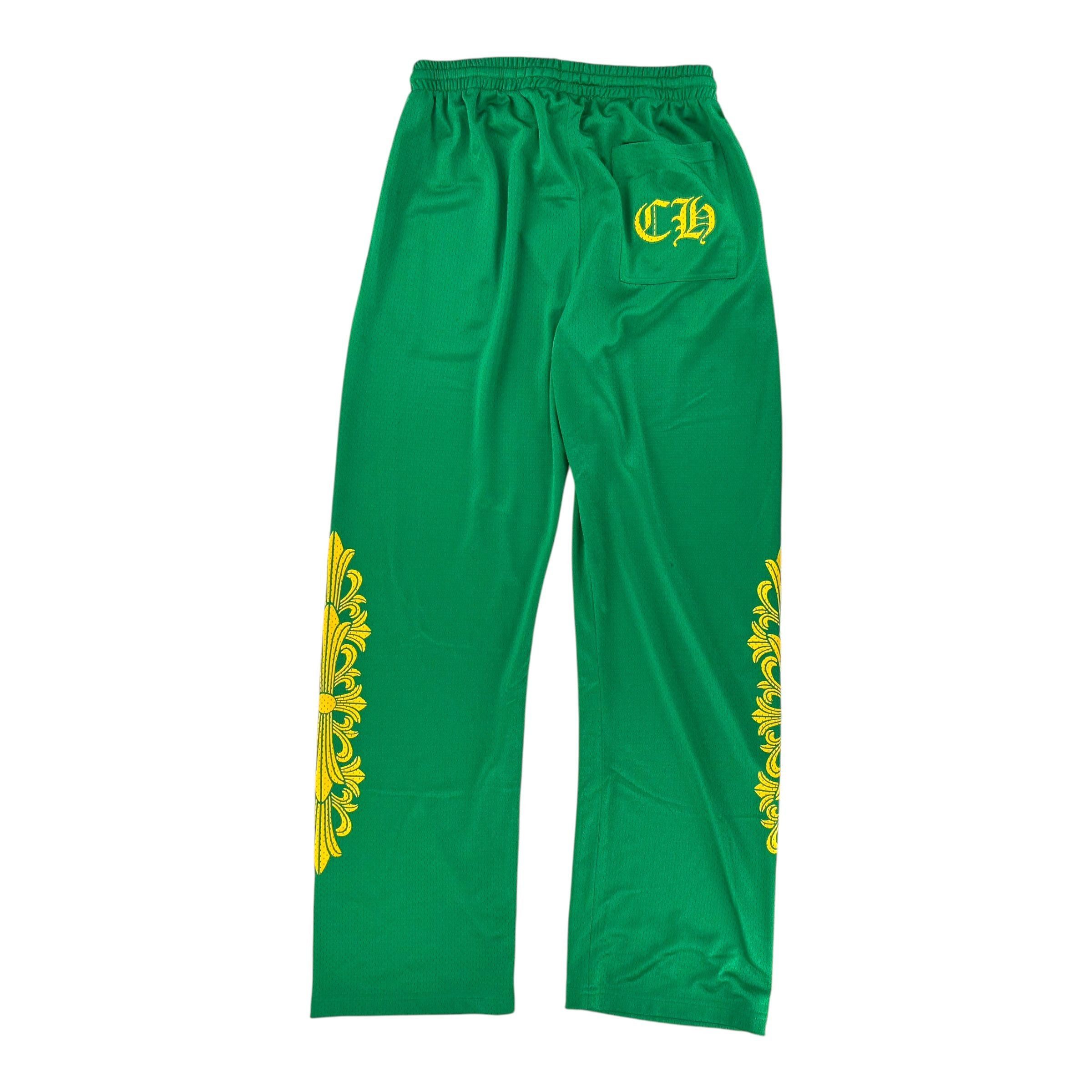 Chrome Hearts Floral Mesh Jersey Pants Green/Yellow Size US L / EU 52-54 / 3 - 3 Thumbnail