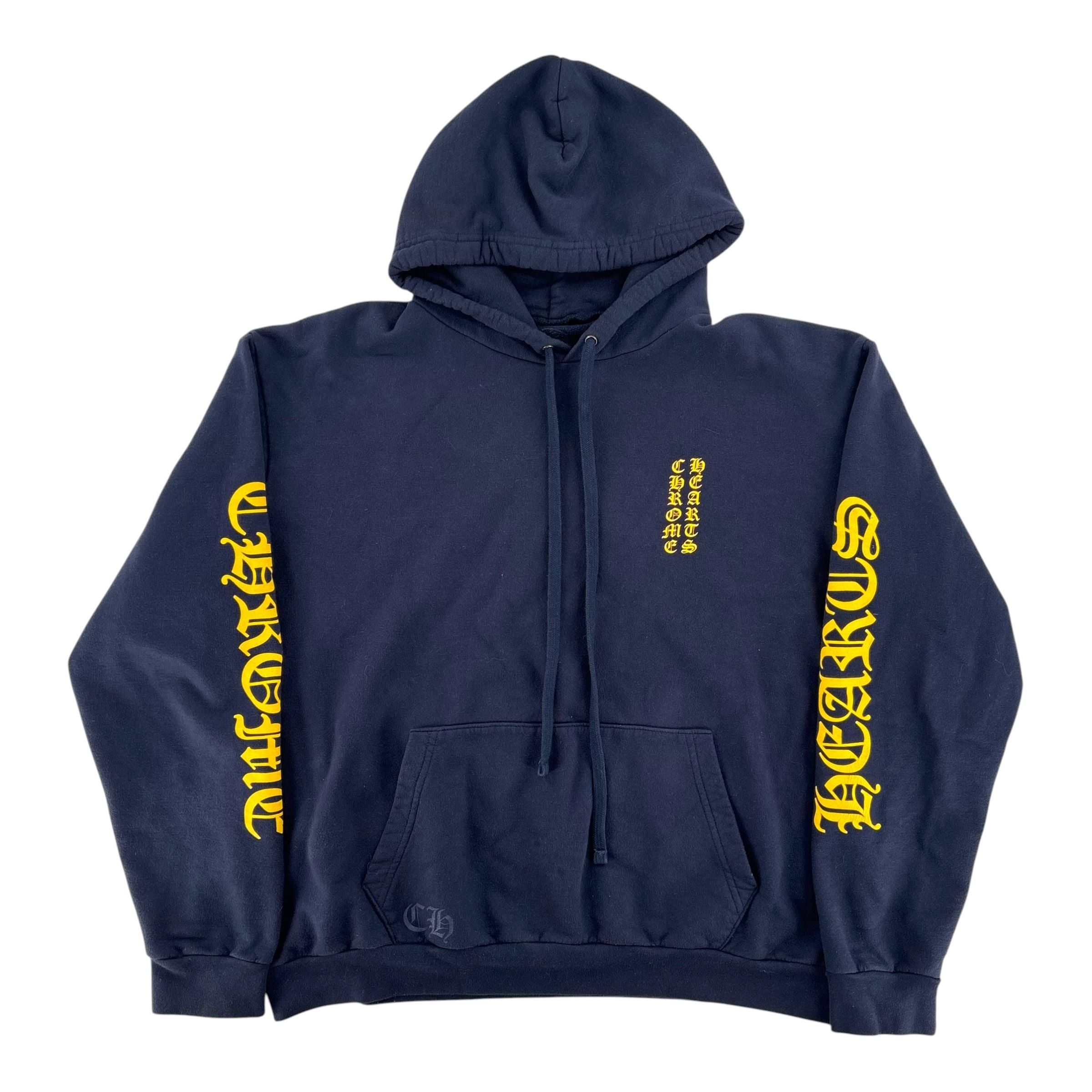 Chrome Hearts Logo Hoodie Navy Size US L / EU 52-54 / 3 - 2 Thumbnail
