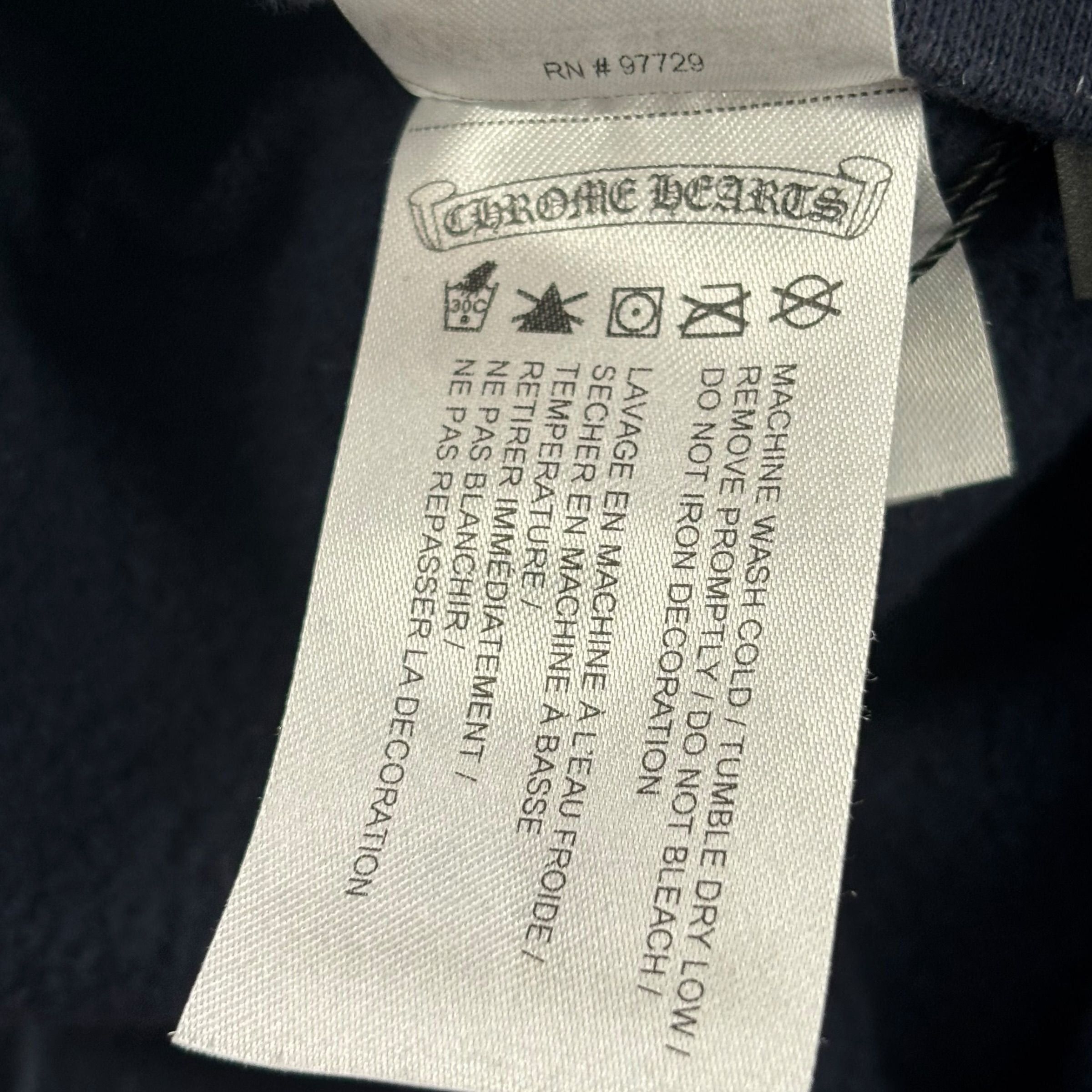 Chrome Hearts Logo Hoodie Navy Size US L / EU 52-54 / 3 - 5 Thumbnail