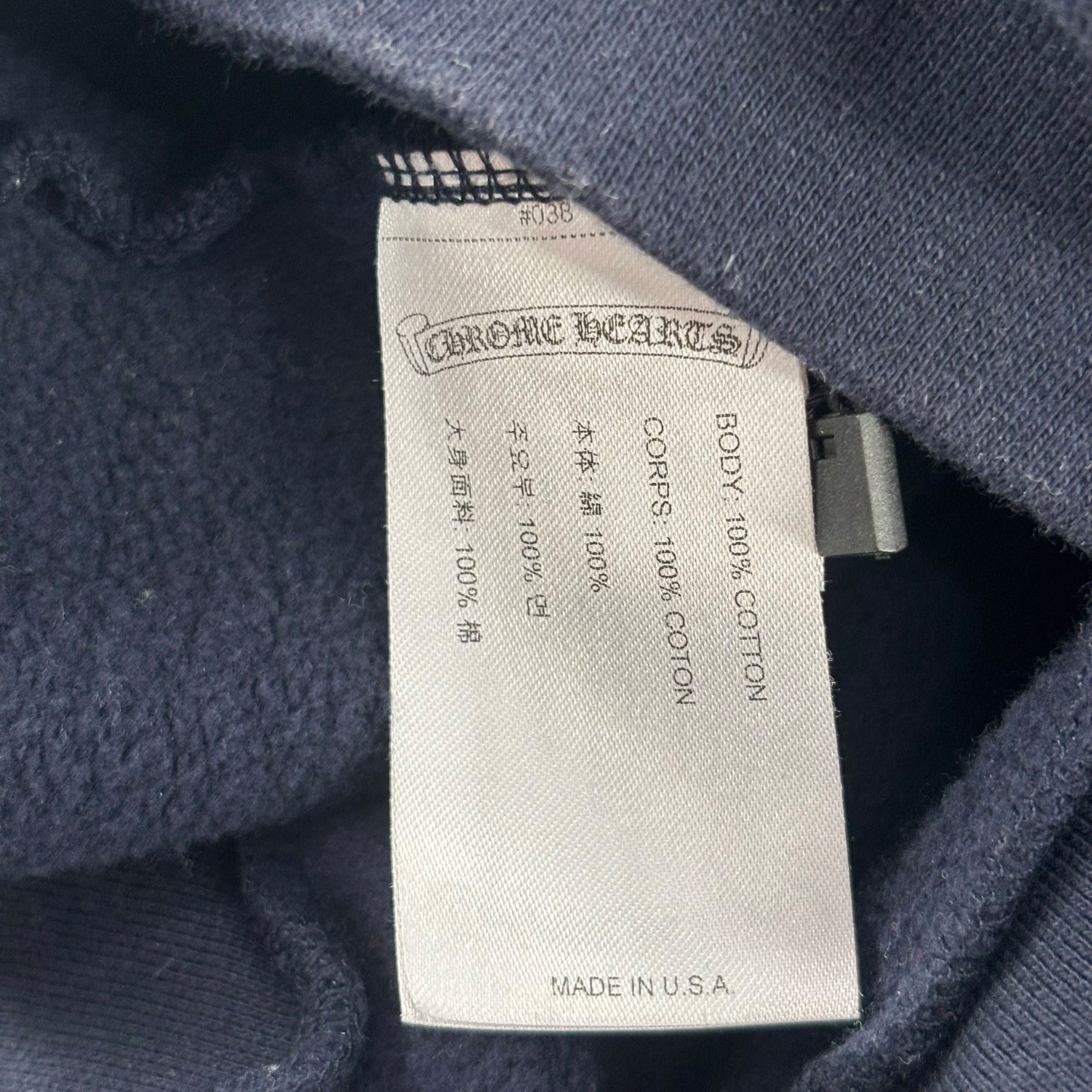 Chrome Hearts Logo Hoodie Navy Size US L / EU 52-54 / 3 - 4 Thumbnail