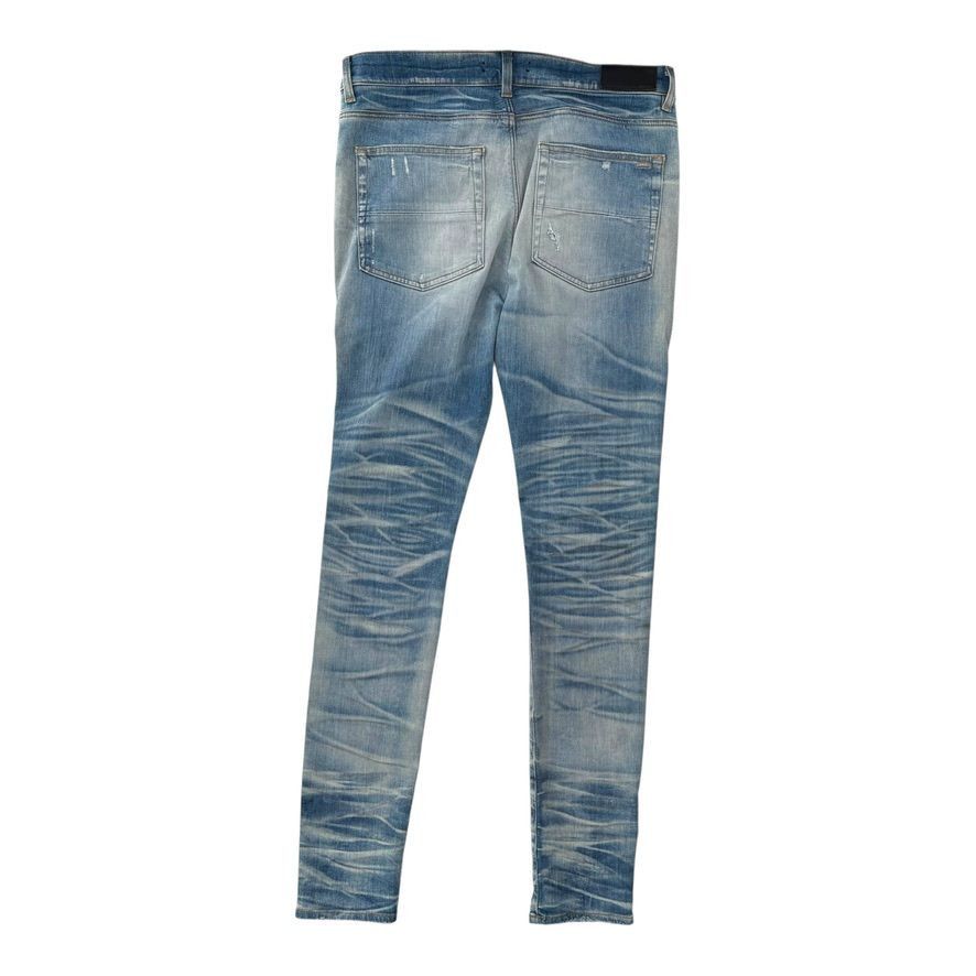 Amiri MX1 Blue Jeans Black Ribbed Size US 28 / EU 44 - 2 Thumbnail