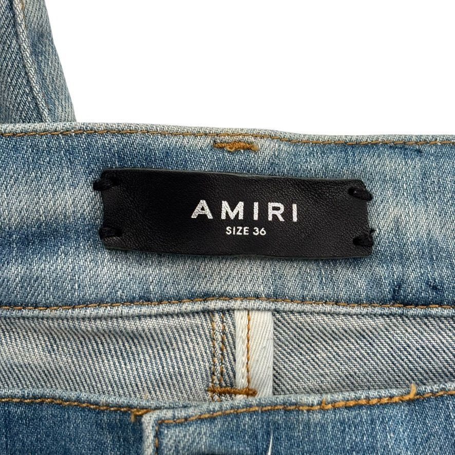 Amiri MX1 Blue Jeans Black Ribbed Size US 28 / EU 44 - 4 Thumbnail
