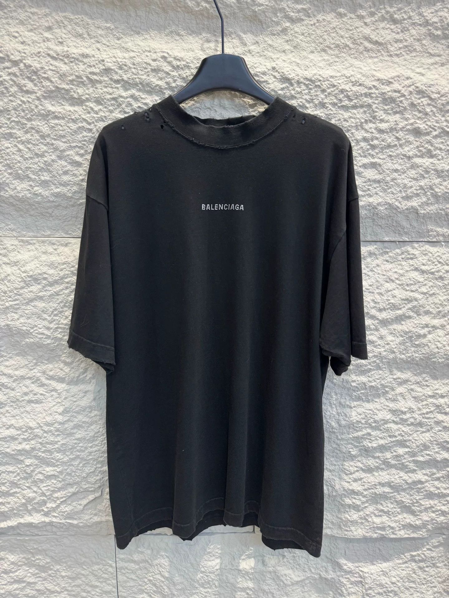 Balenciaga Balenciaga Rhinestone Logo T-Shirt Size XS Size US XS / EU 42 / 0 - 2 Thumbnail