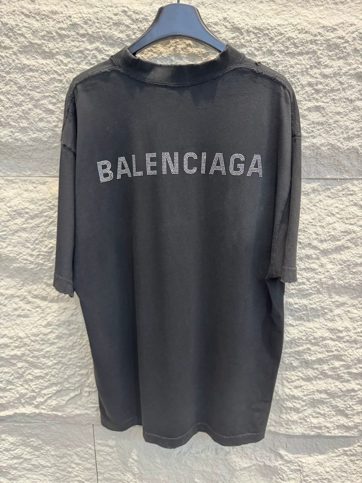 Balenciaga Balenciaga Rhinestone Logo T-Shirt Size XS Size US XS / EU 42 / 0 - 3 Thumbnail