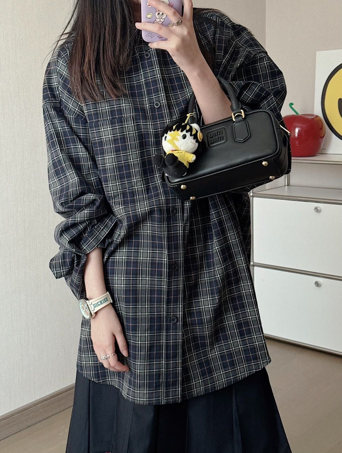 Balenciaga Balenciaga Plaid Logo Button Up Shirt US S Size US S / EU 44-46 / 1 - 9 Thumbnail