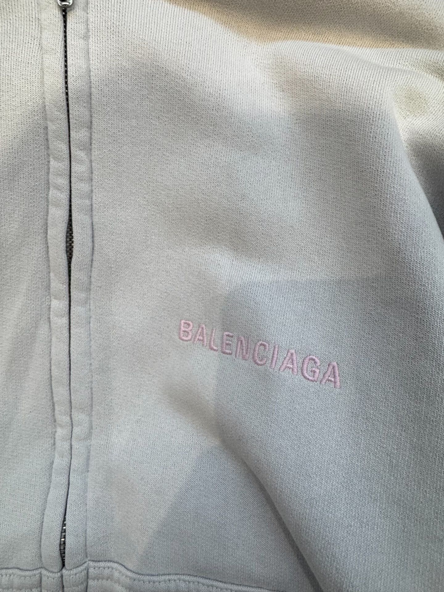 Balenciaga Balenciaga Pink Logo Zip-Up Hoodie Size XS Size US XS / EU 42 / 0 - 3 Thumbnail