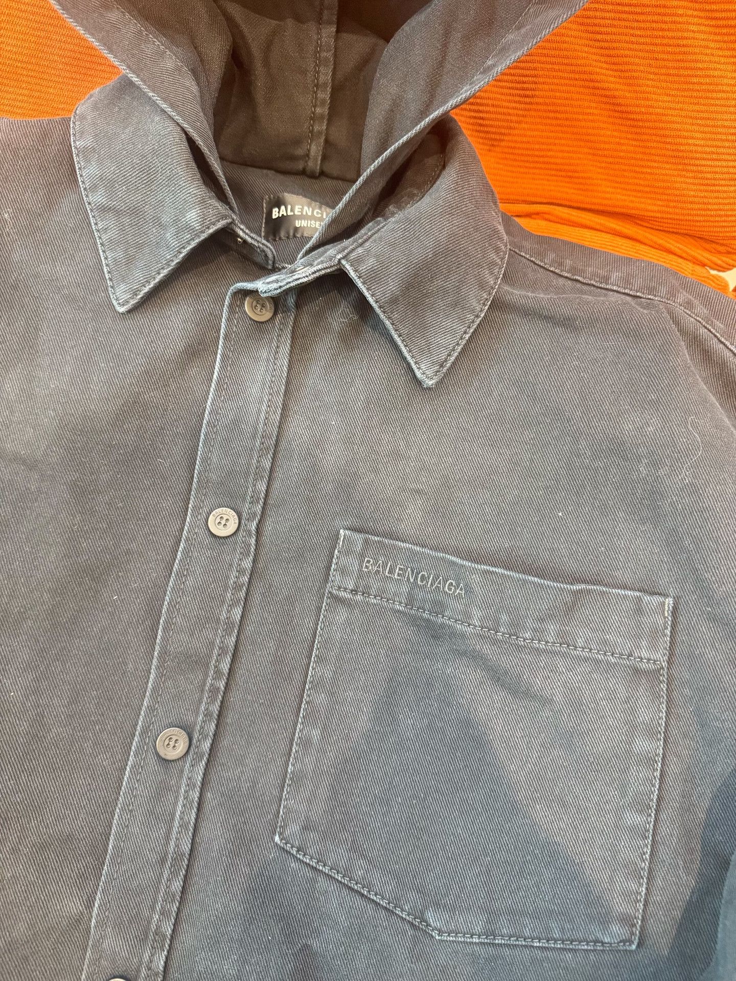 Balenciaga Balenciaga Denim Shirt Parka Size 1 Size US S / EU 44-46 / 1 - 3 Thumbnail