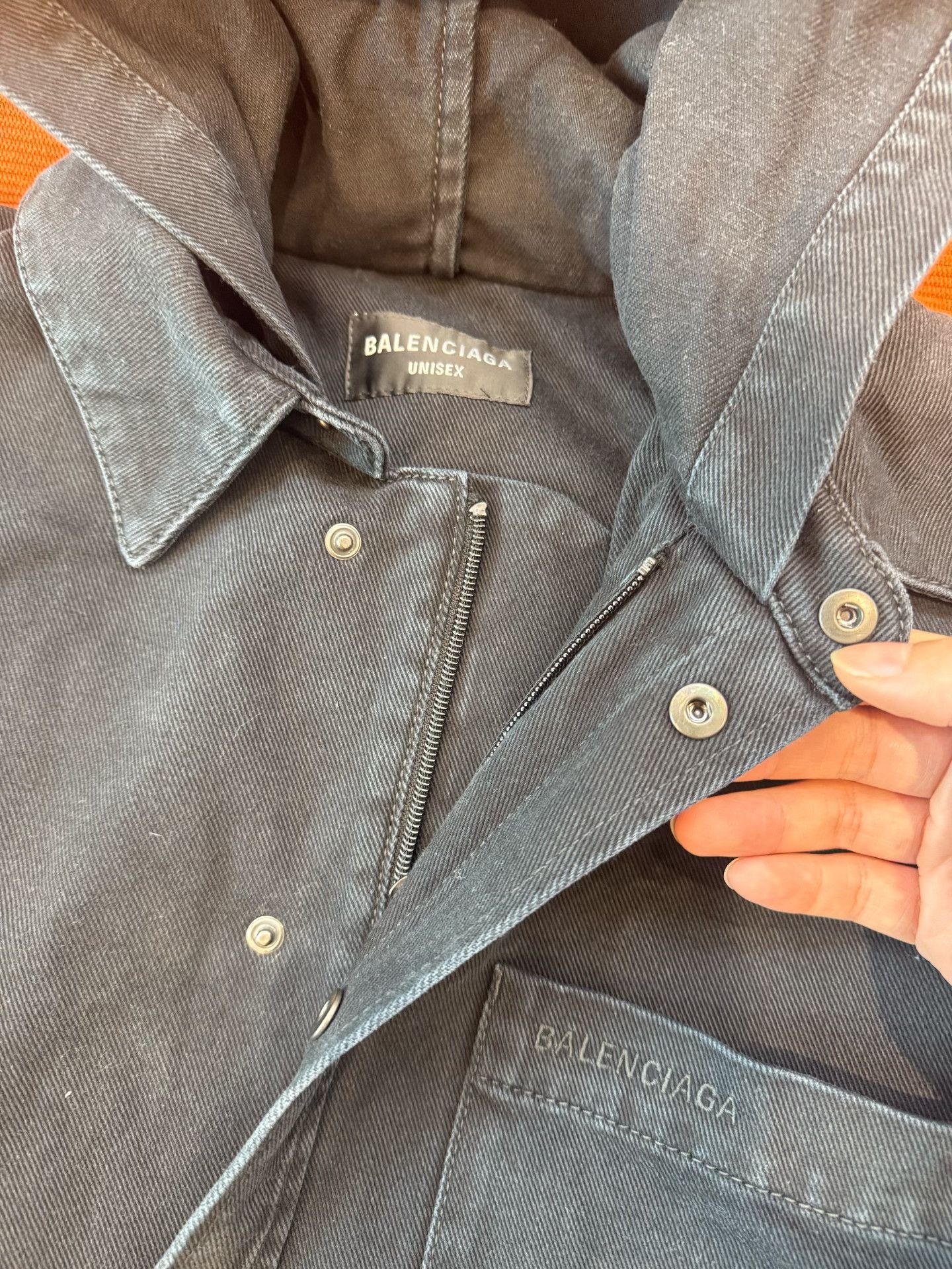 Balenciaga Balenciaga Denim Shirt Parka Size 1 Size US S / EU 44-46 / 1 - 4 Thumbnail