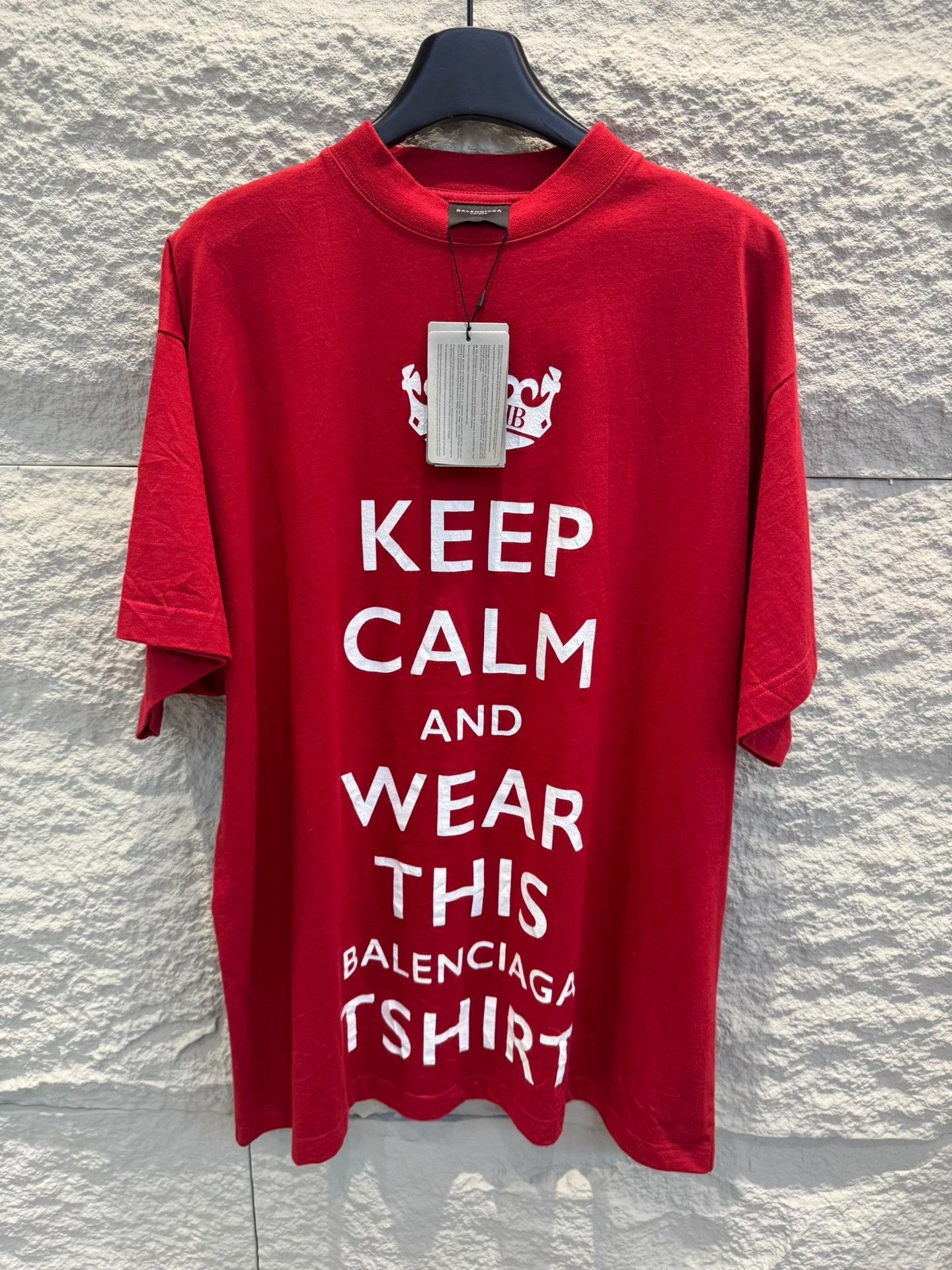 Balenciaga Balenciaga Keep Calm Slogan T-Shirt Size S Size US S / EU 44-46 / 1 - 2 Thumbnail
