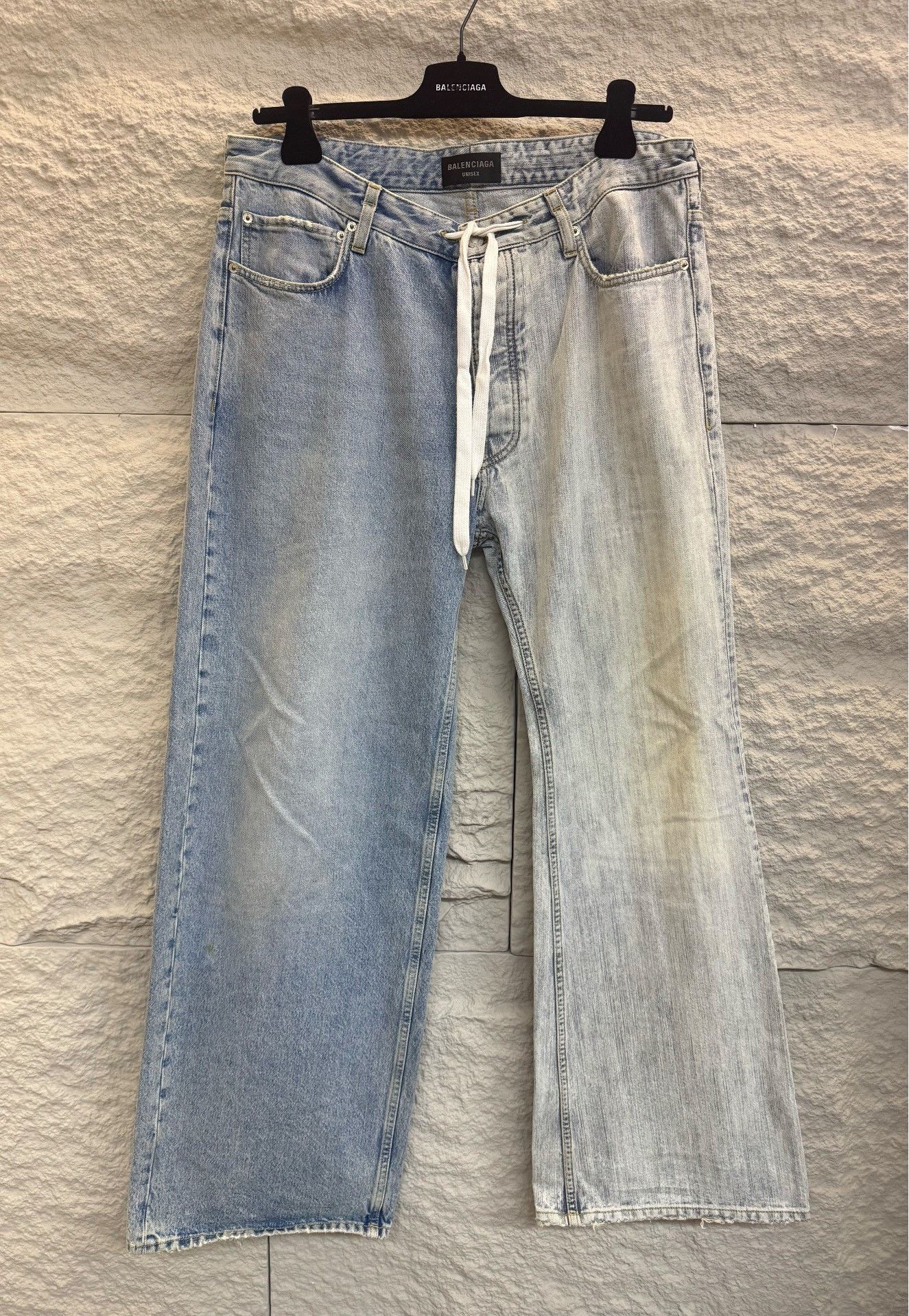 Balenciaga Balenciaga Two-Tone Drawcord Jeans Size M Size US 32 / EU 48 - 2 Thumbnail