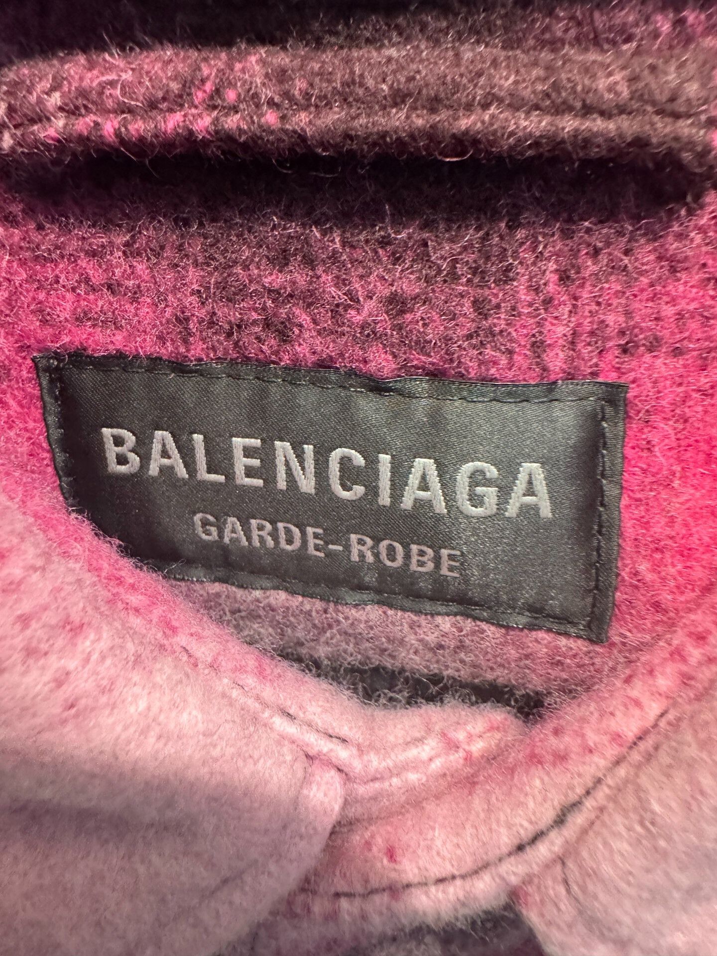 Balenciaga Balenciaga Pink Plaid Wool Coat Size 34 Size XS / US 0-2 / IT 36-38 - 4 Thumbnail