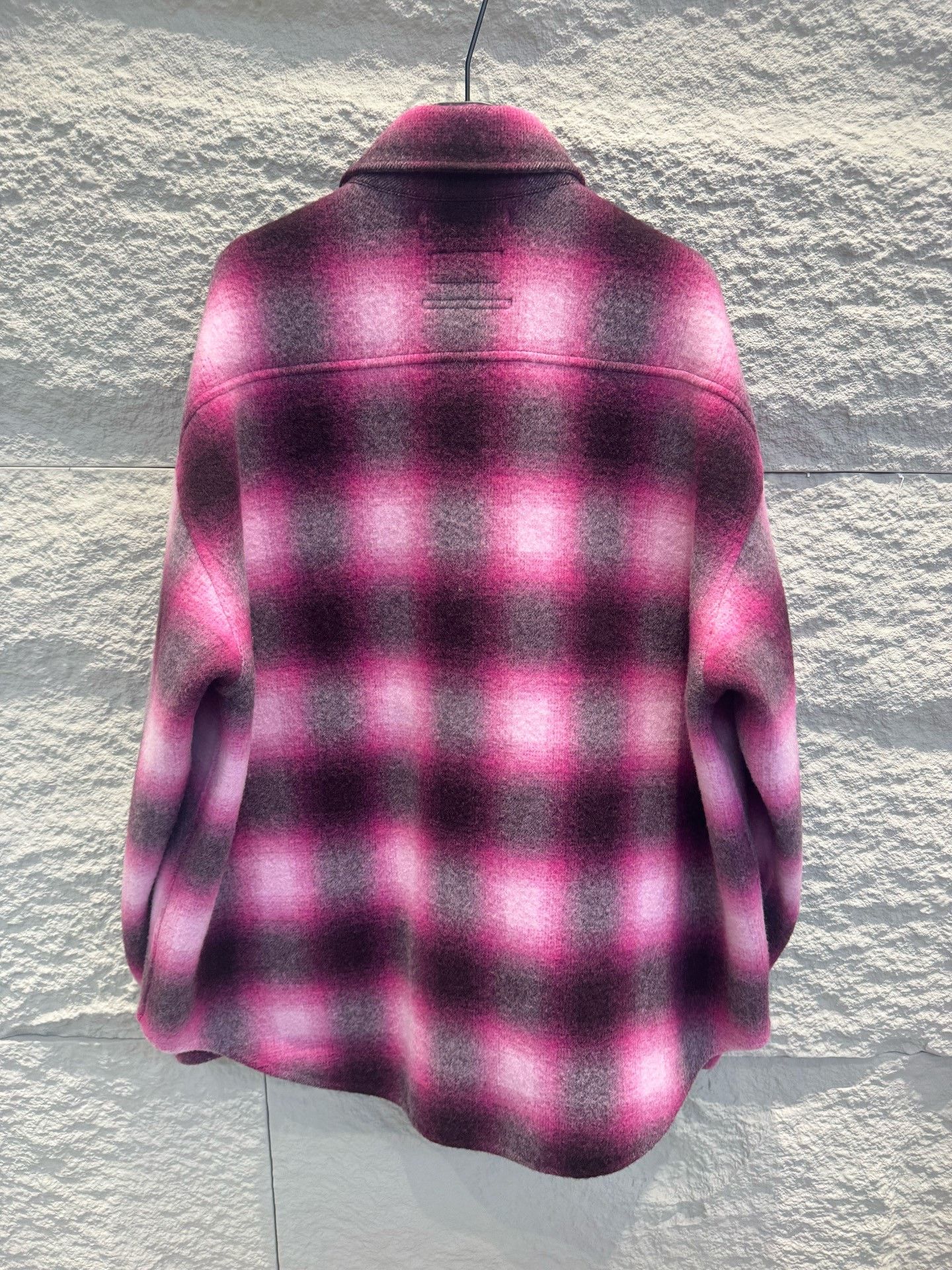 Balenciaga Balenciaga Pink Plaid Wool Coat Size 34 Size XS / US 0-2 / IT 36-38 - 3 Thumbnail