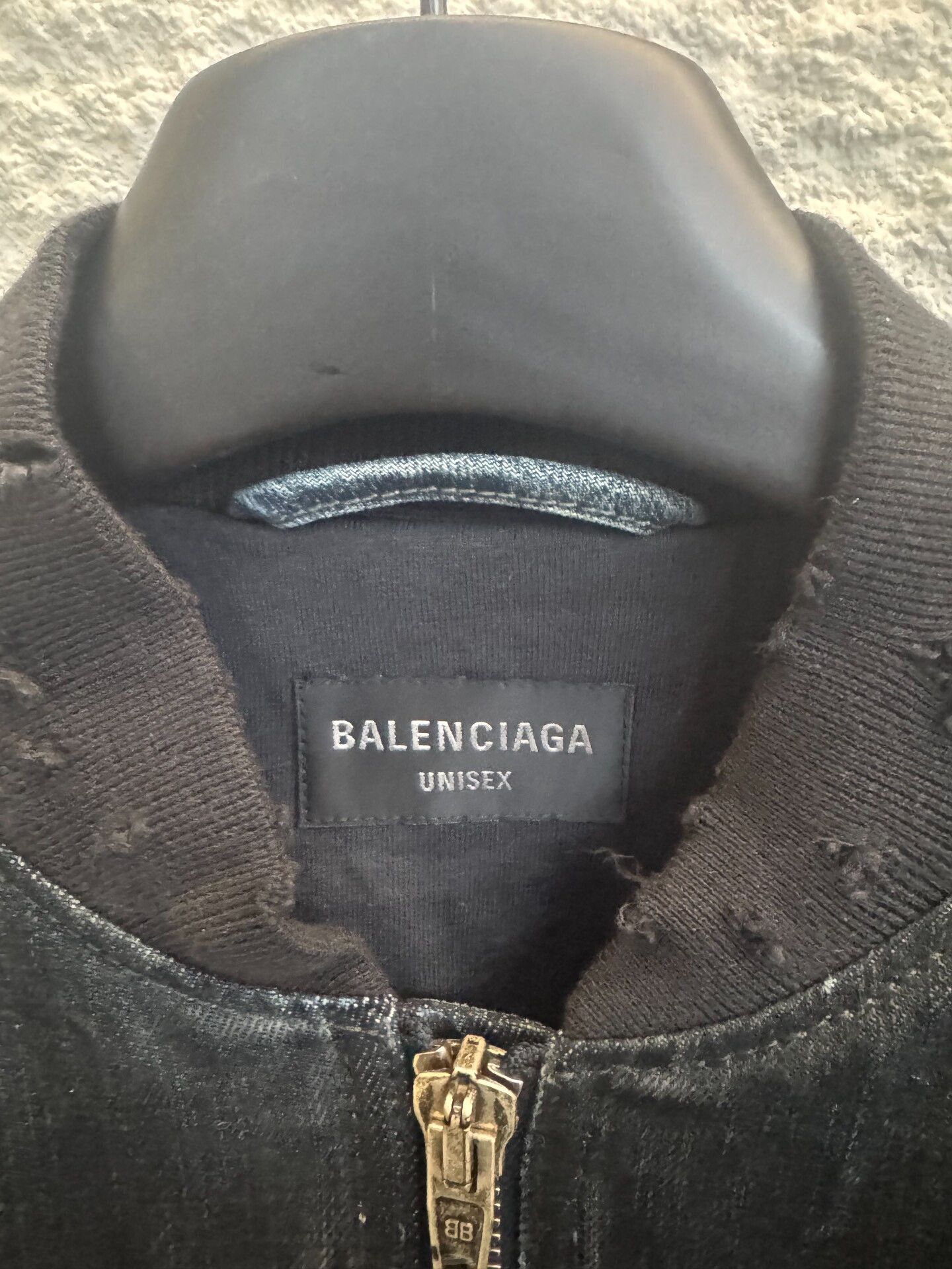 Balenciaga Balenciaga Distressed Denim Bomber Jacket Size S Size US S / EU 44-46 / 1 - 5 Thumbnail