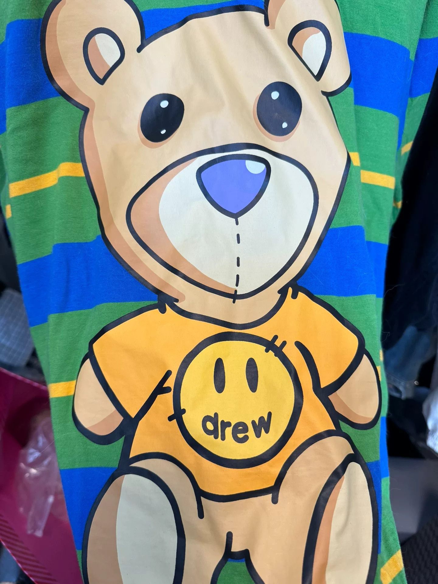 Drew House Drew House Striped Bear Long Sleeve T-Shirt Size M Size US M / EU 48-50 / 2 - 4 Thumbnail